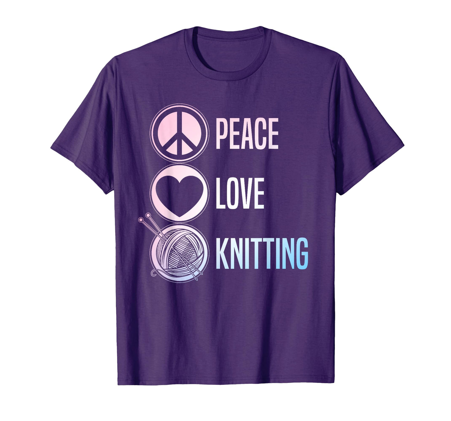 Funny Knitting Art For Women Men Knit Yarn Lover Knitter T-Shirt
