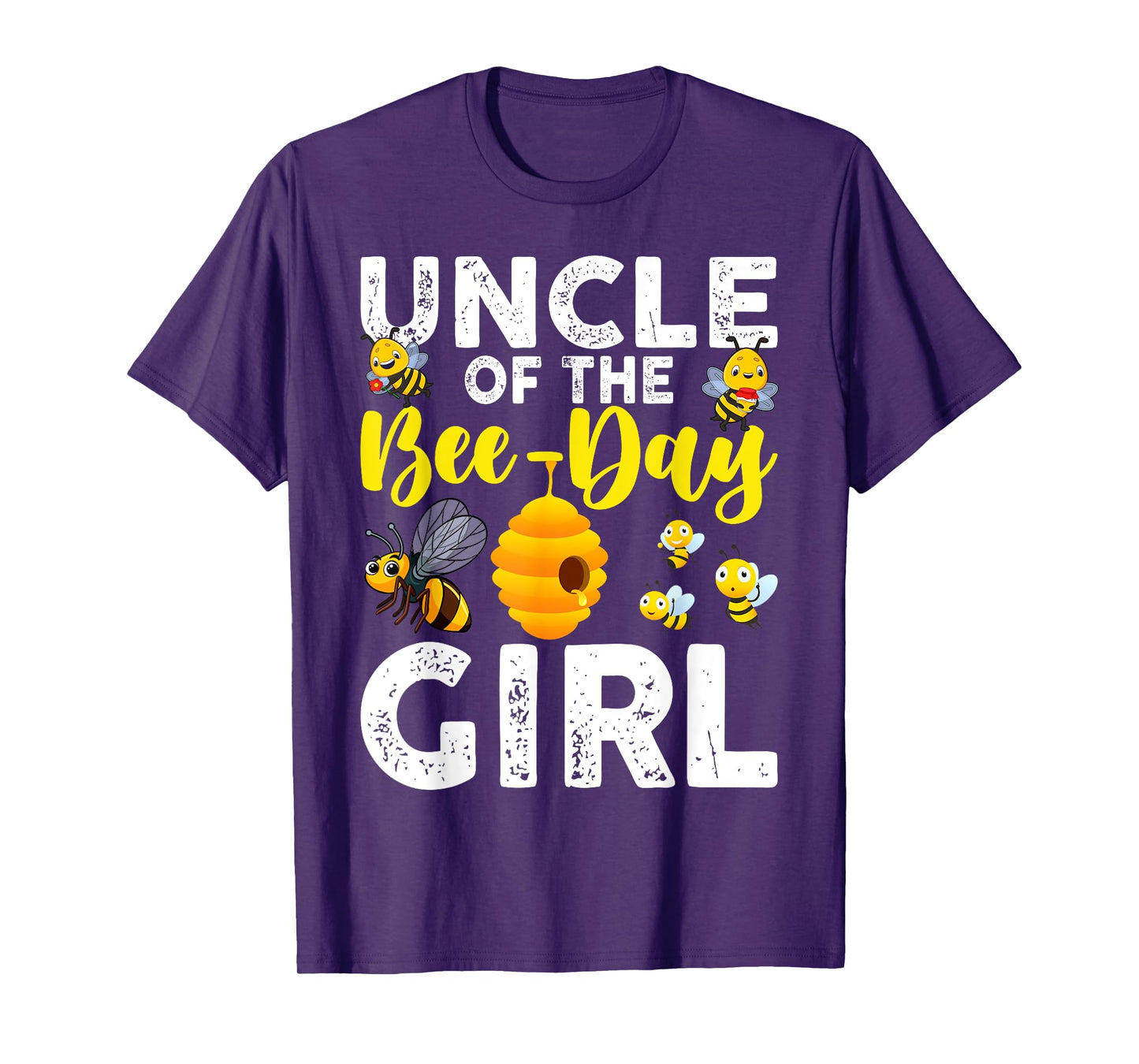 Uncle of the Bee-Day Girl Bee Birthday Party Matching Family T-Shirt
