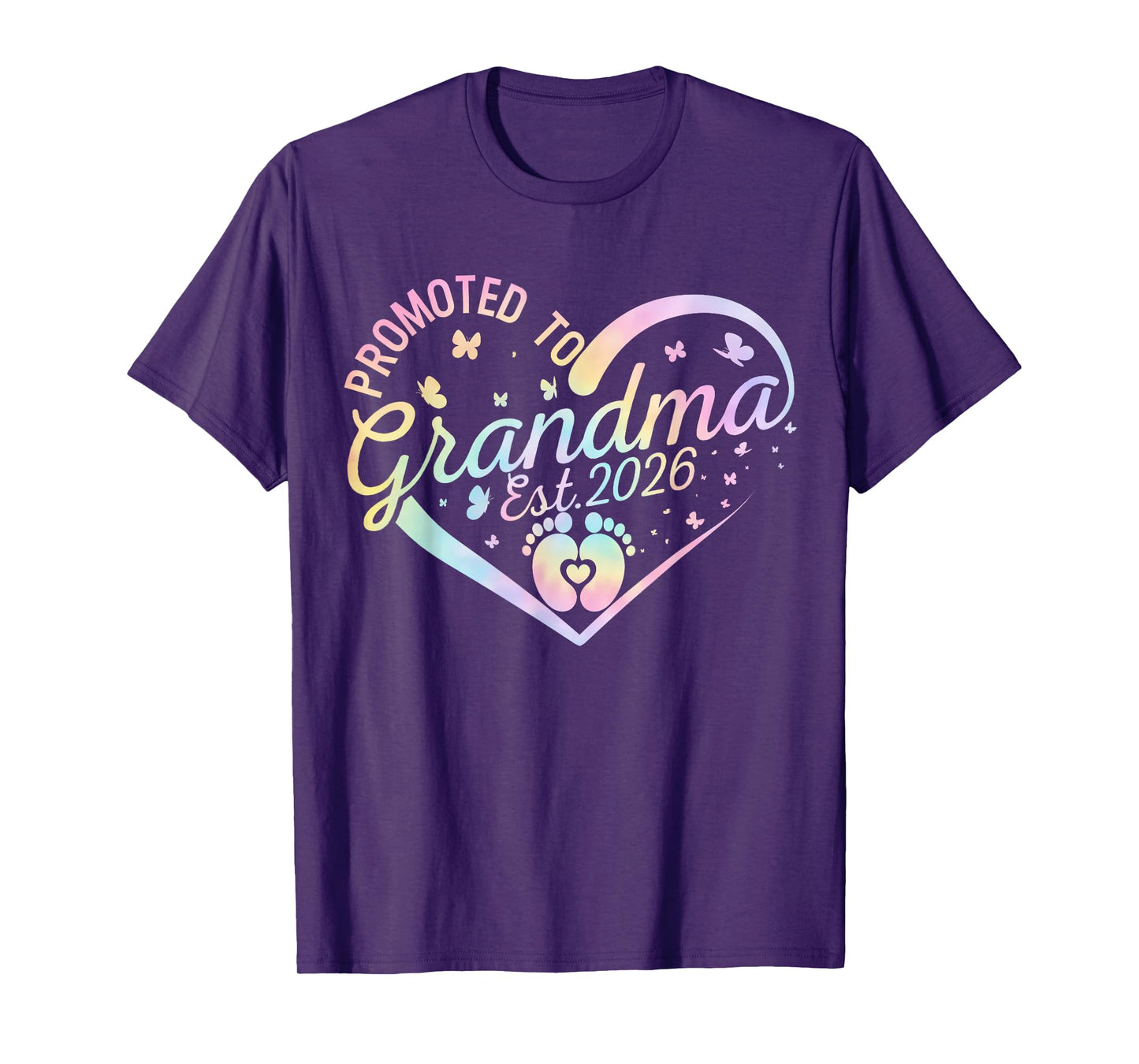 Soon to Be Grandma 2026 Heart Promoted to Grandma Est 2026 T-Shirt