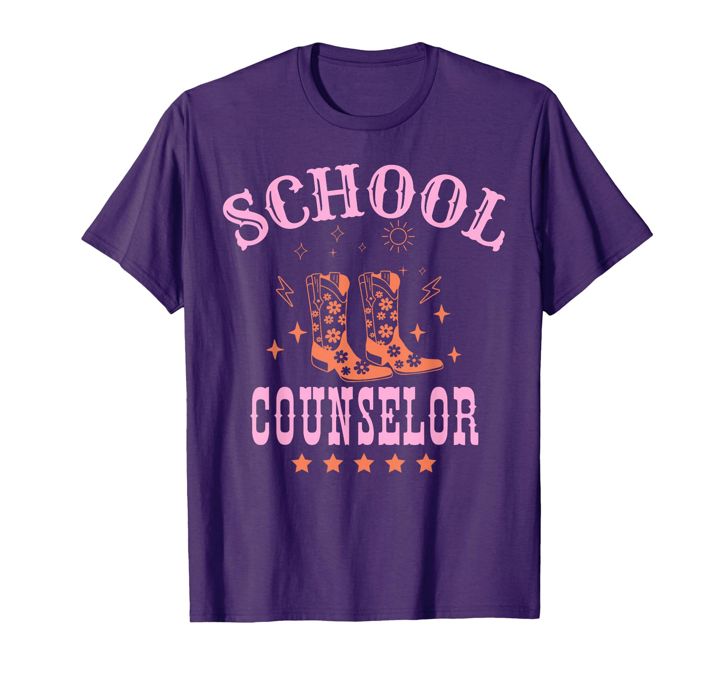 School Counselor Cowgirl Boots School Counseling Western T-Shirt