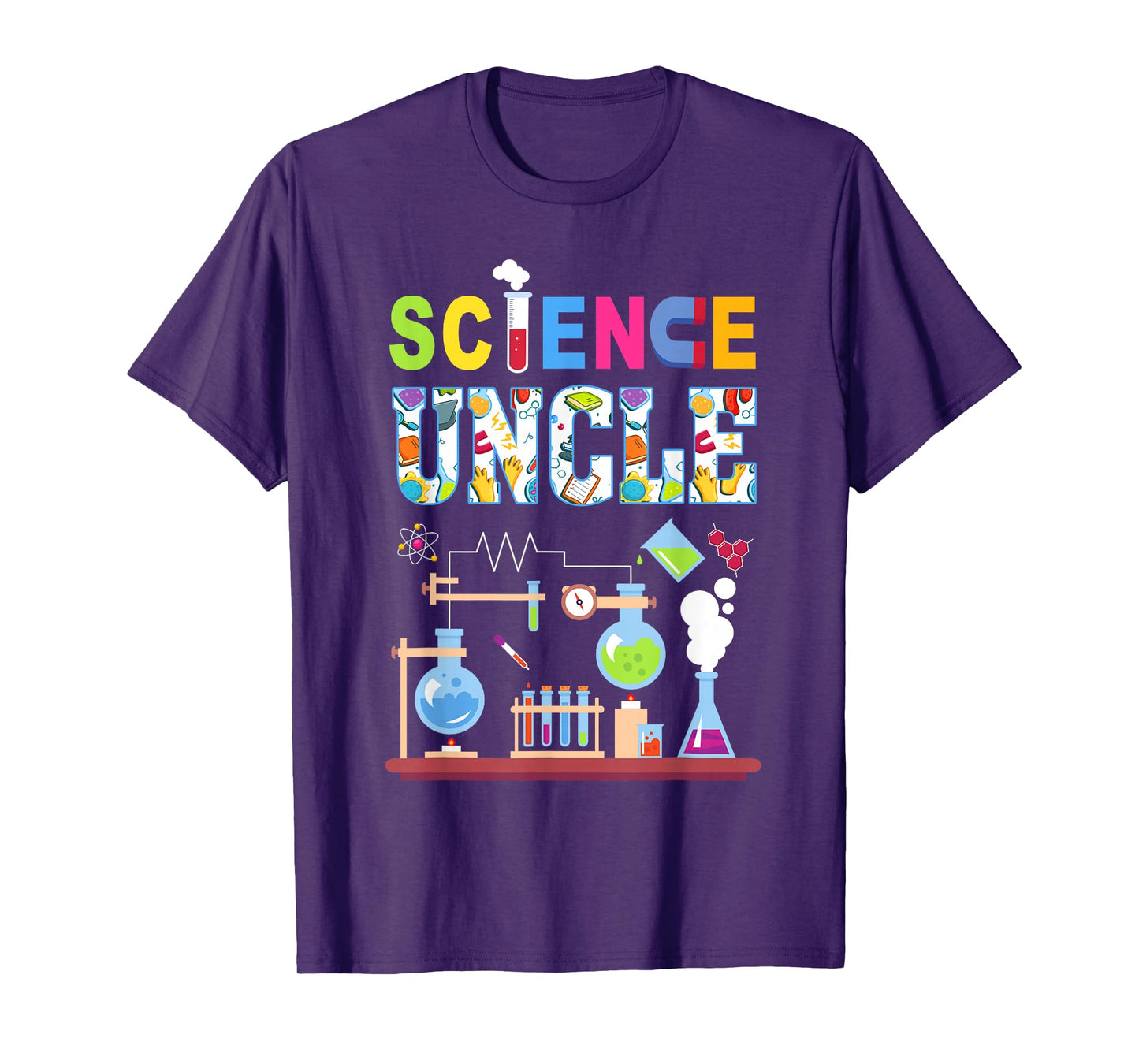 Science Uncle Family Science Birthday Party Matching T-Shirt