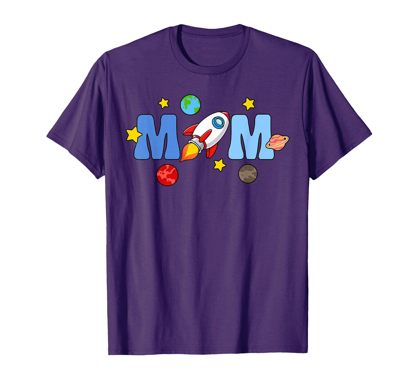 Mom Astronaut Crew Family Matching Birthday Boy Girl T-Shirt