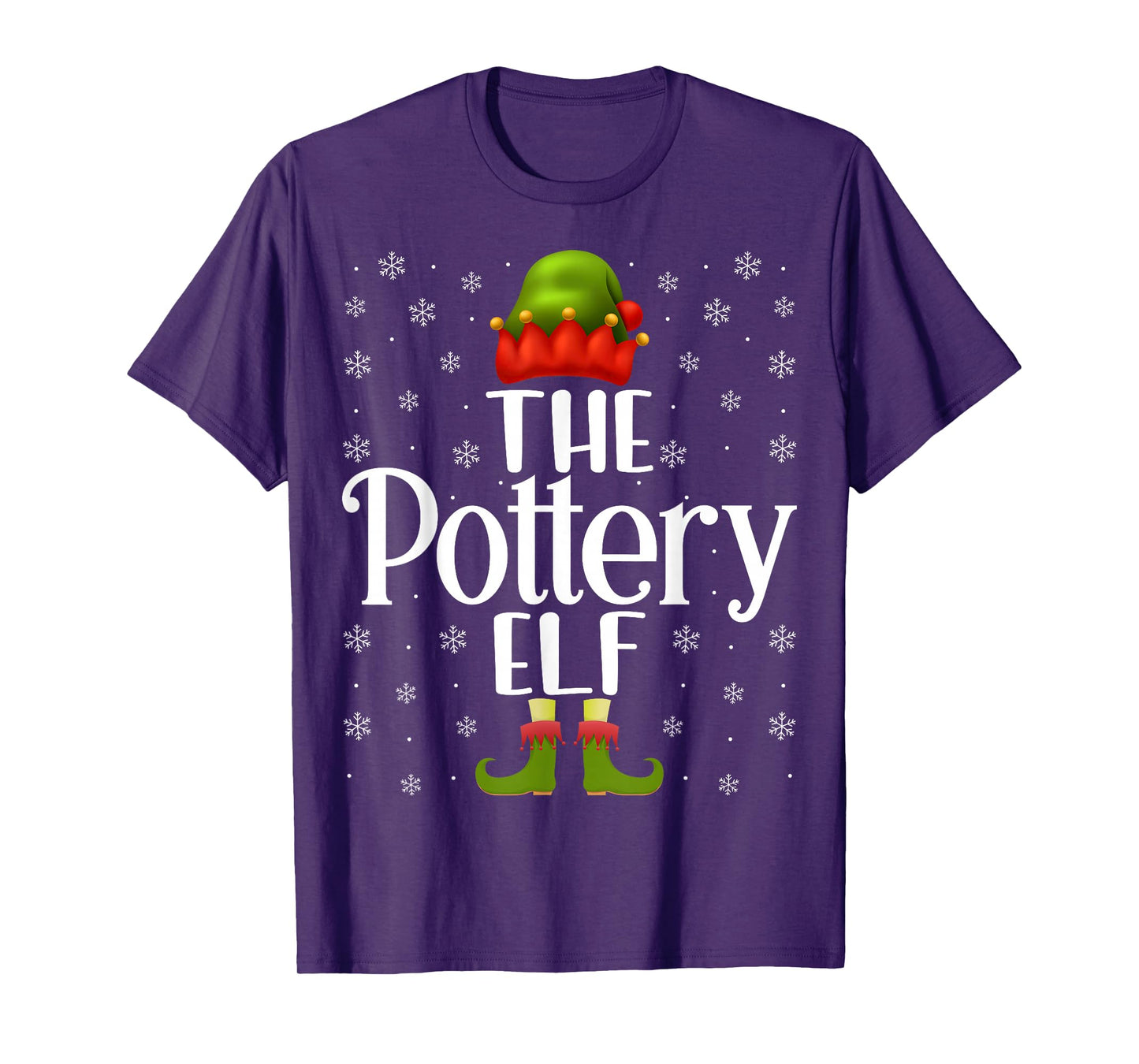 The Pottery Elf Funny Ceramics Artist Clay Pottery Christmas T-Shirt