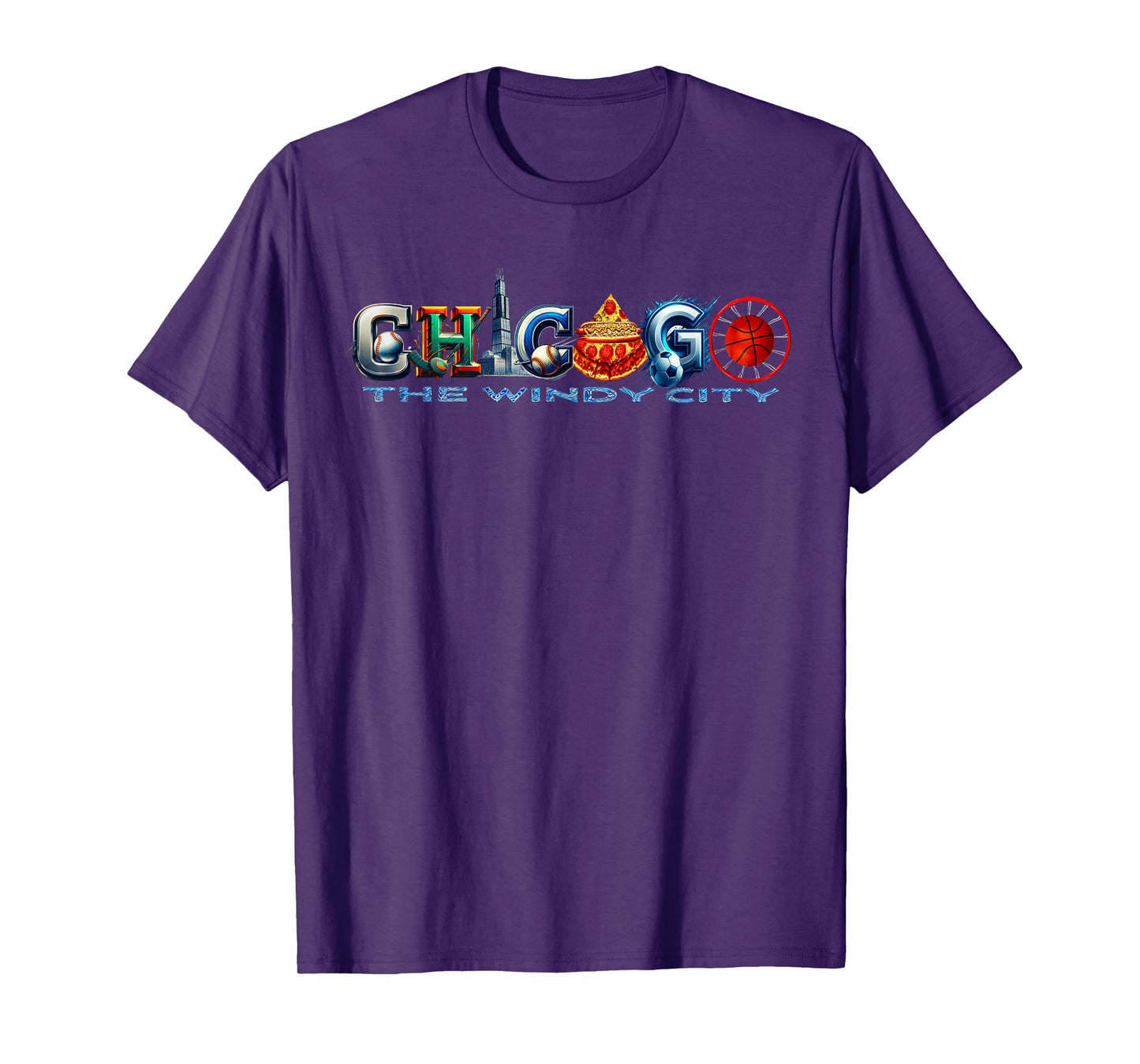 The Windy City A Chicago Sporting Team Fan A Fun Chicagoan T-Shirt