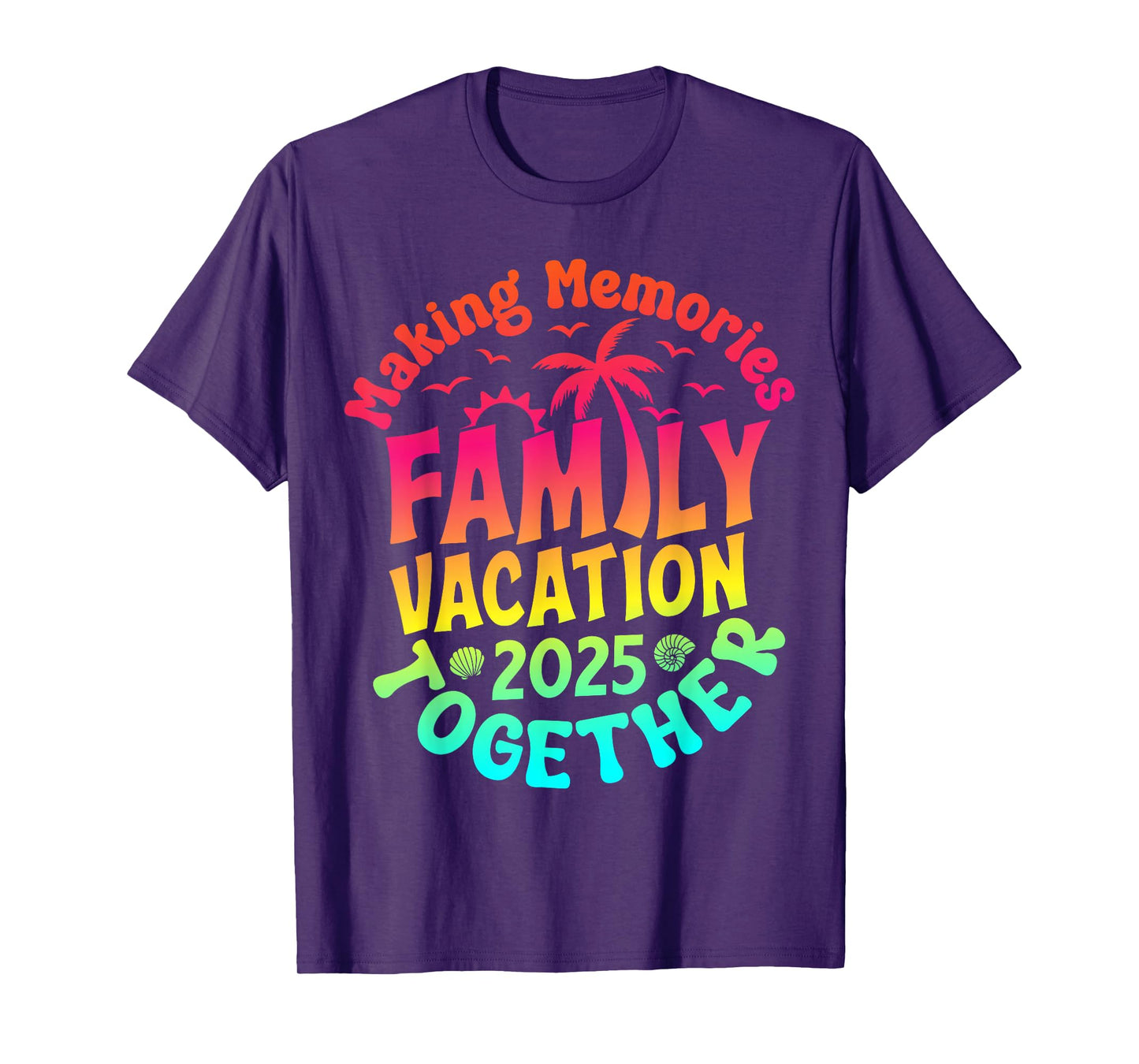 Family Vacation 2025 Matching Family Reunion Vibes Beach T-Shirt