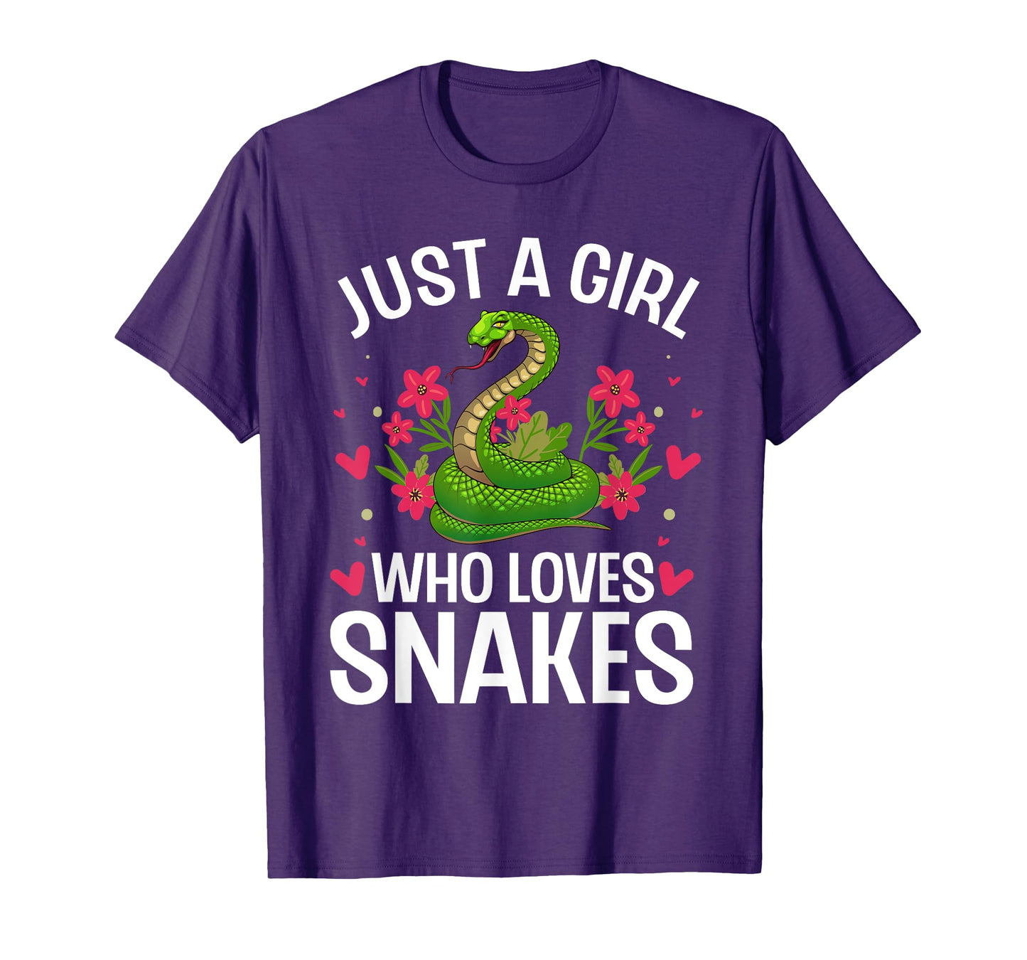 Funny Snake Design For Girls Women Snake Lover Kids Toddler T-Shirt