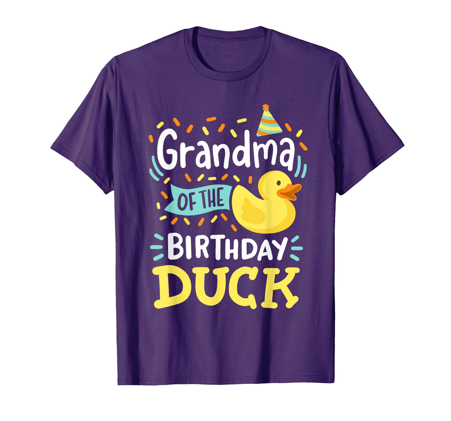 Grandma Of The Birthday Duck Boy Rubber Duck Bday Family T-Shirt