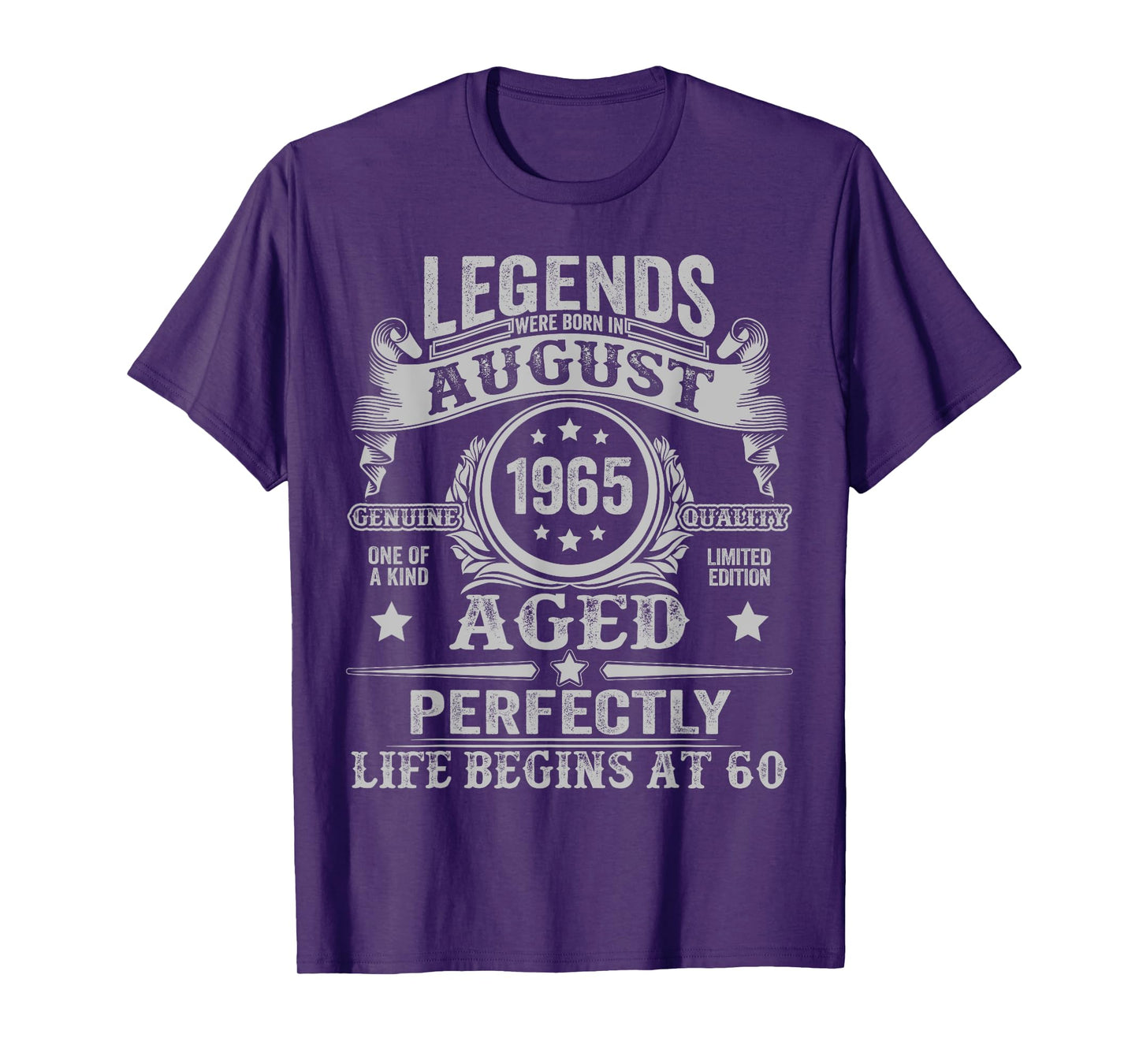 60 Years Old Legend since August 1965 60th Birthday Men Dad T-Shirt