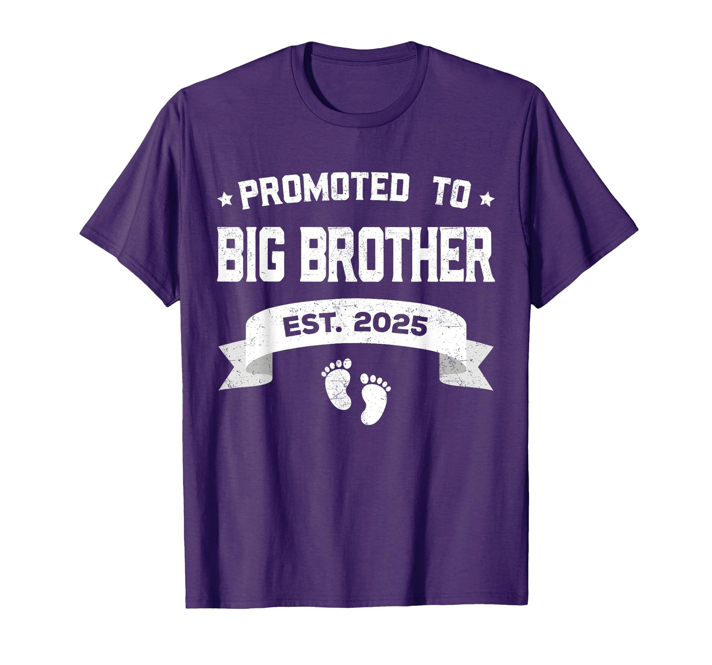 Promoted To Big Brother Est 2025 Retro Matching Family Quote T-Shirt