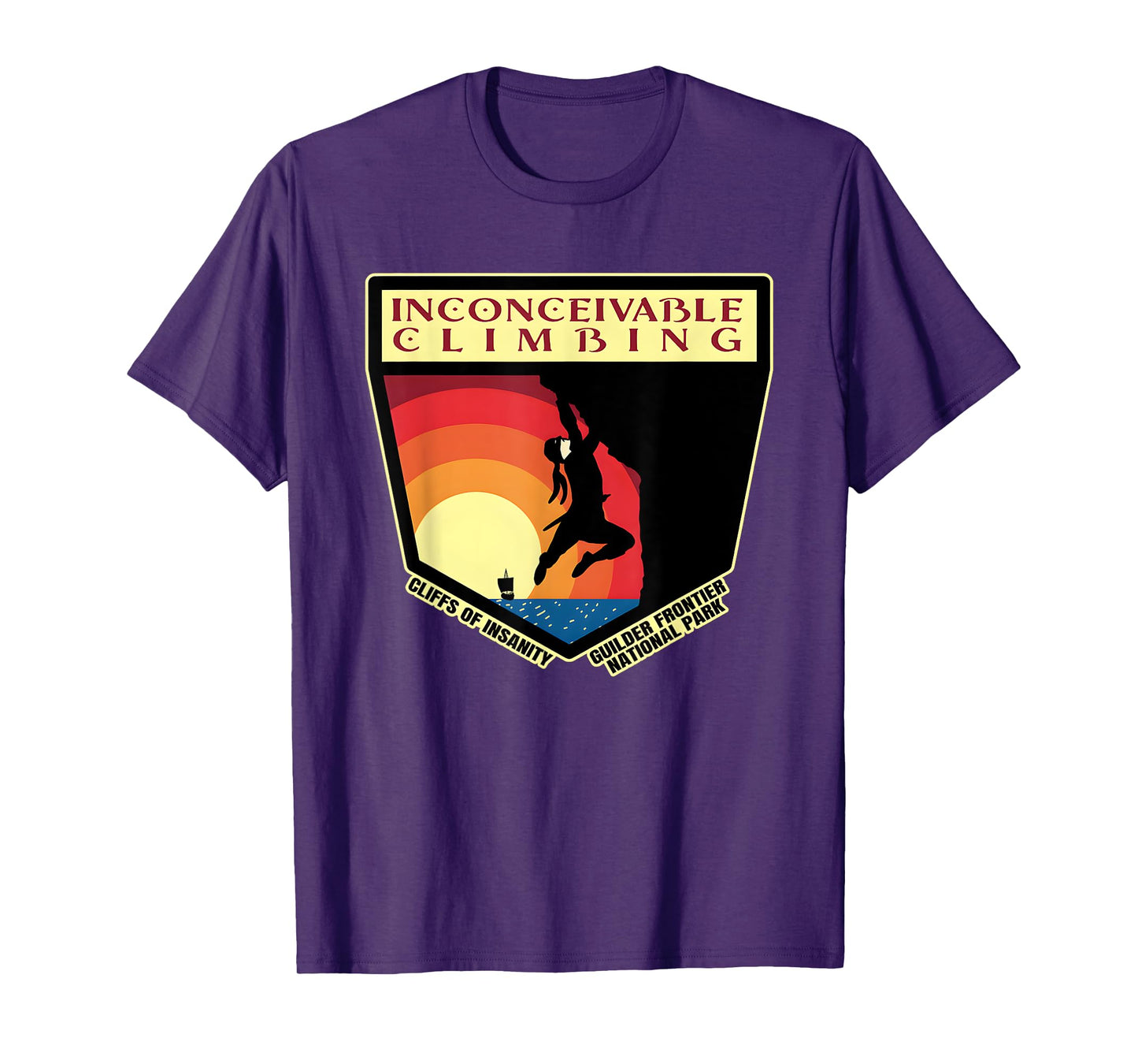 Inconceivable Climbing Cliffs Of Insanity Guilder Frontier T-Shirt