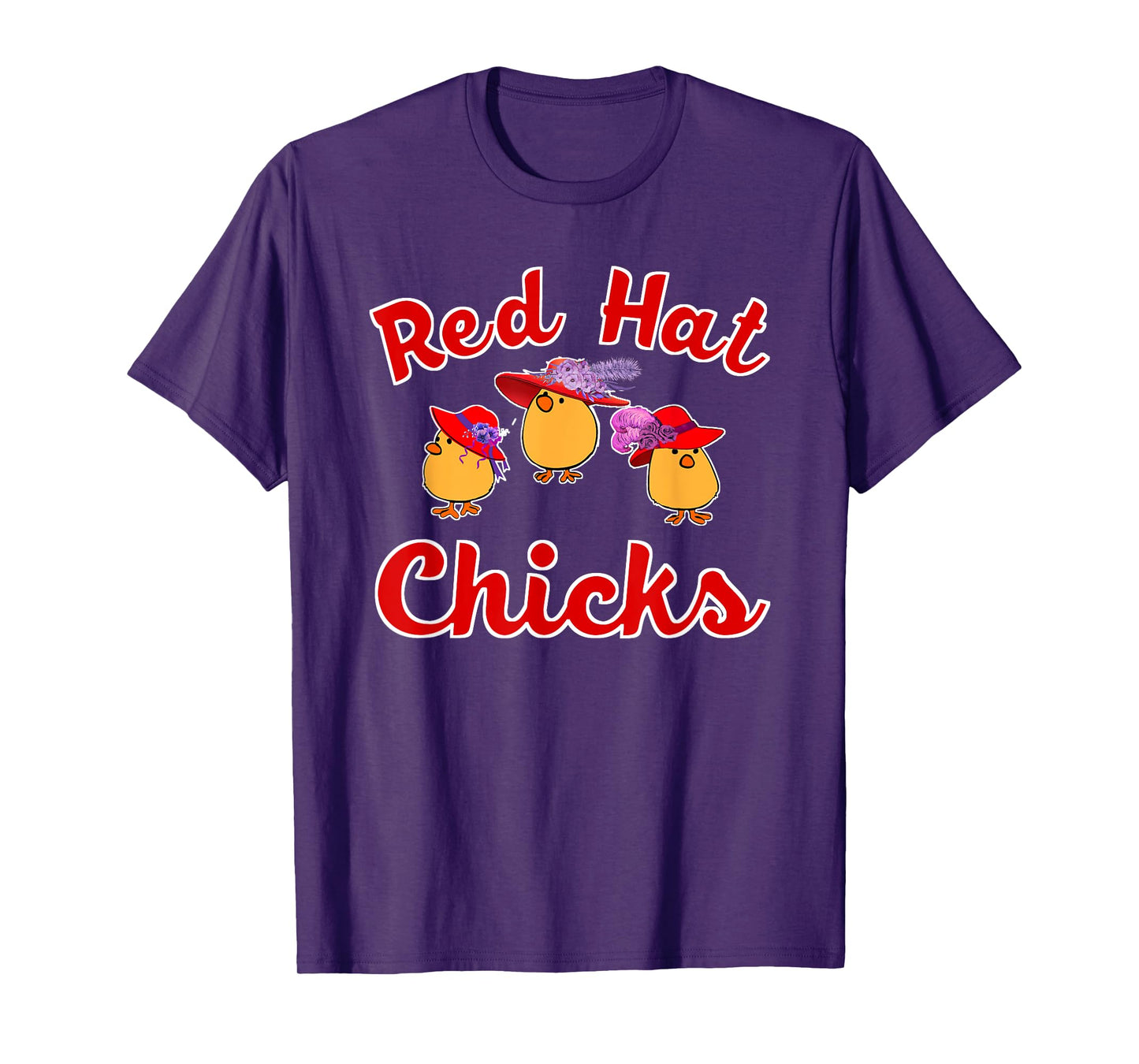 Cute Red Hat Ladies Chicks Gift T-Shirt