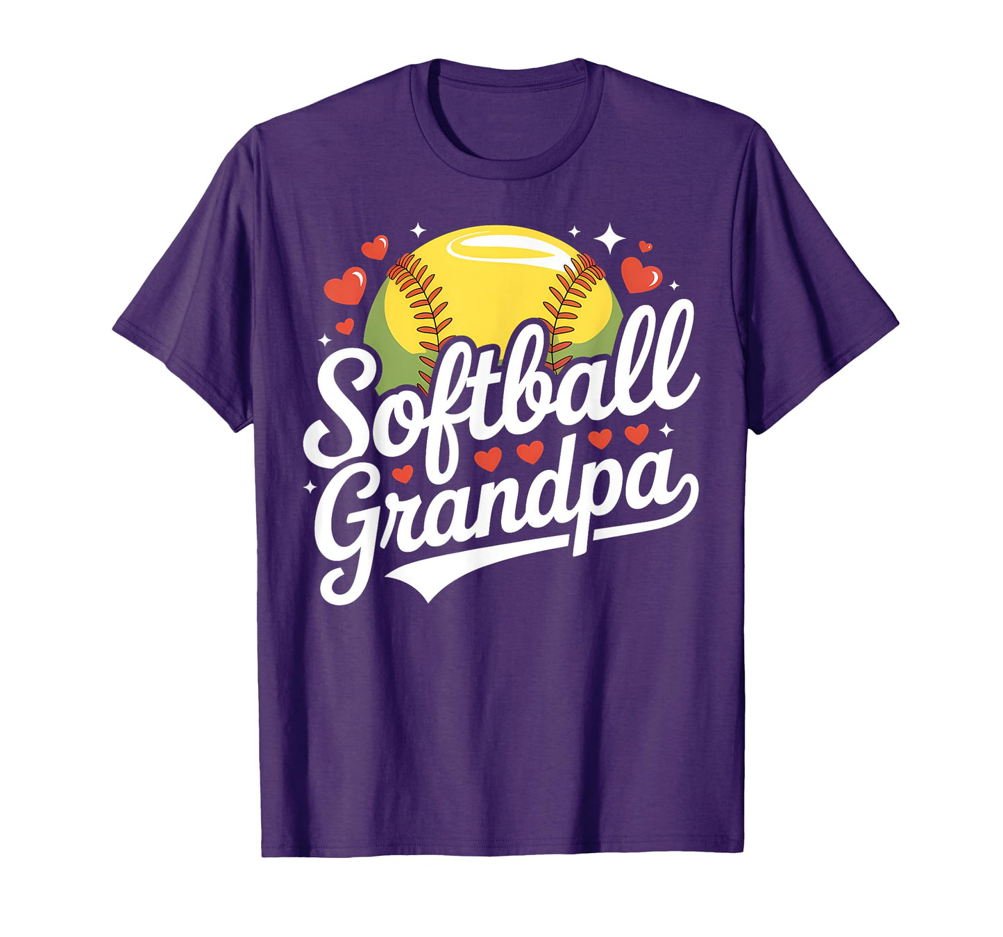 Softball Grandpa Fastpitch Softball Grandparents Men's T-Shirt