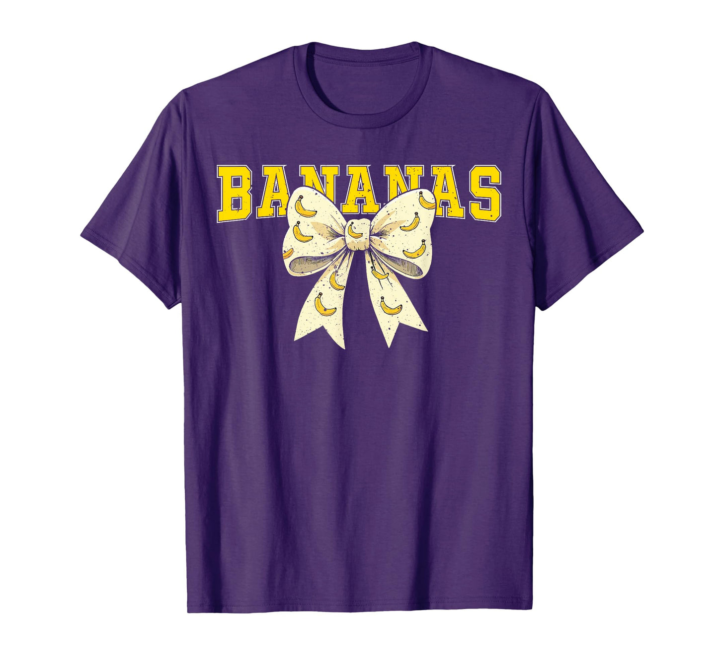 Retro Banana Coquette Bow for Women Men Kids Women T-Shirt