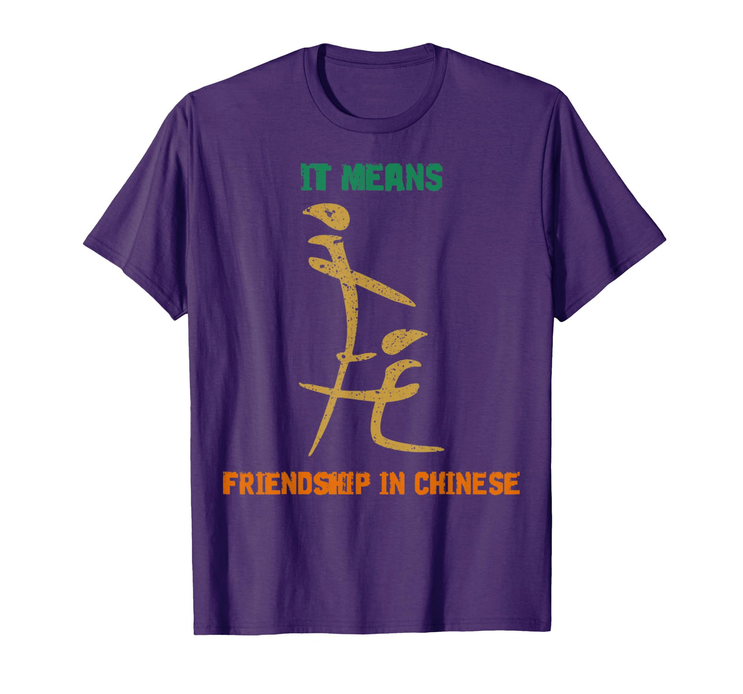 Vintage It Means Friendship In Chinese Retro Gift Men Women T-Shirt