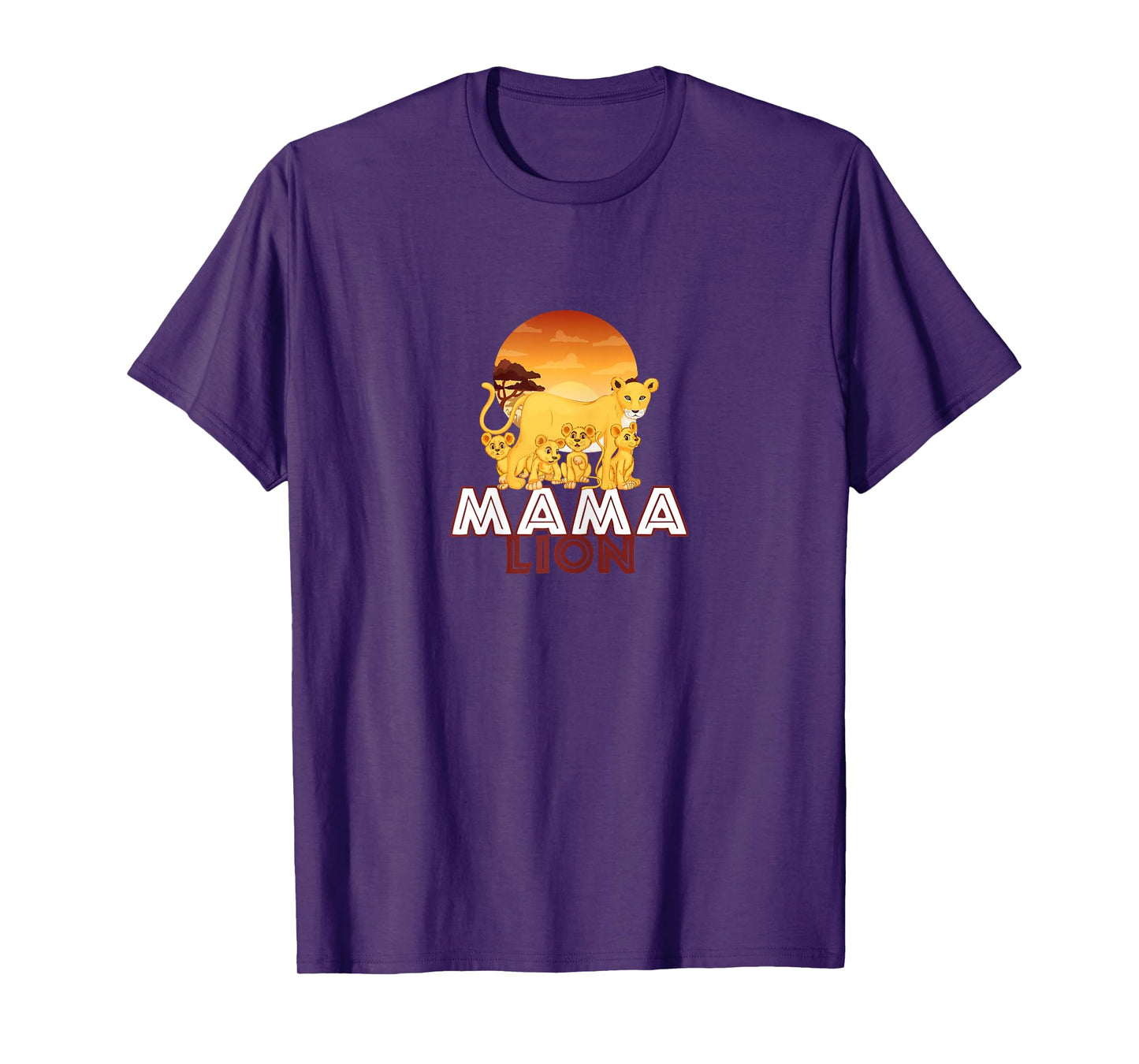 Mama Lion T-Shirt - Big Cat Family Mother Children Tee T-Shirt