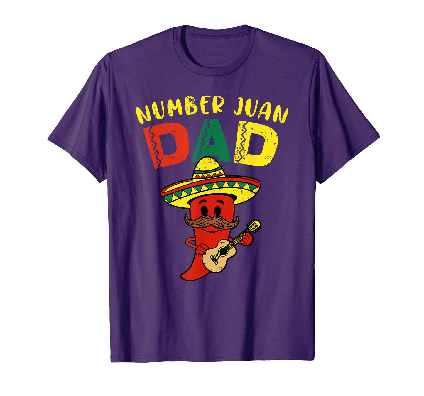 Number One Dad Funny Padre Juan Papa Men Mexican Fathers Day T-Shirt