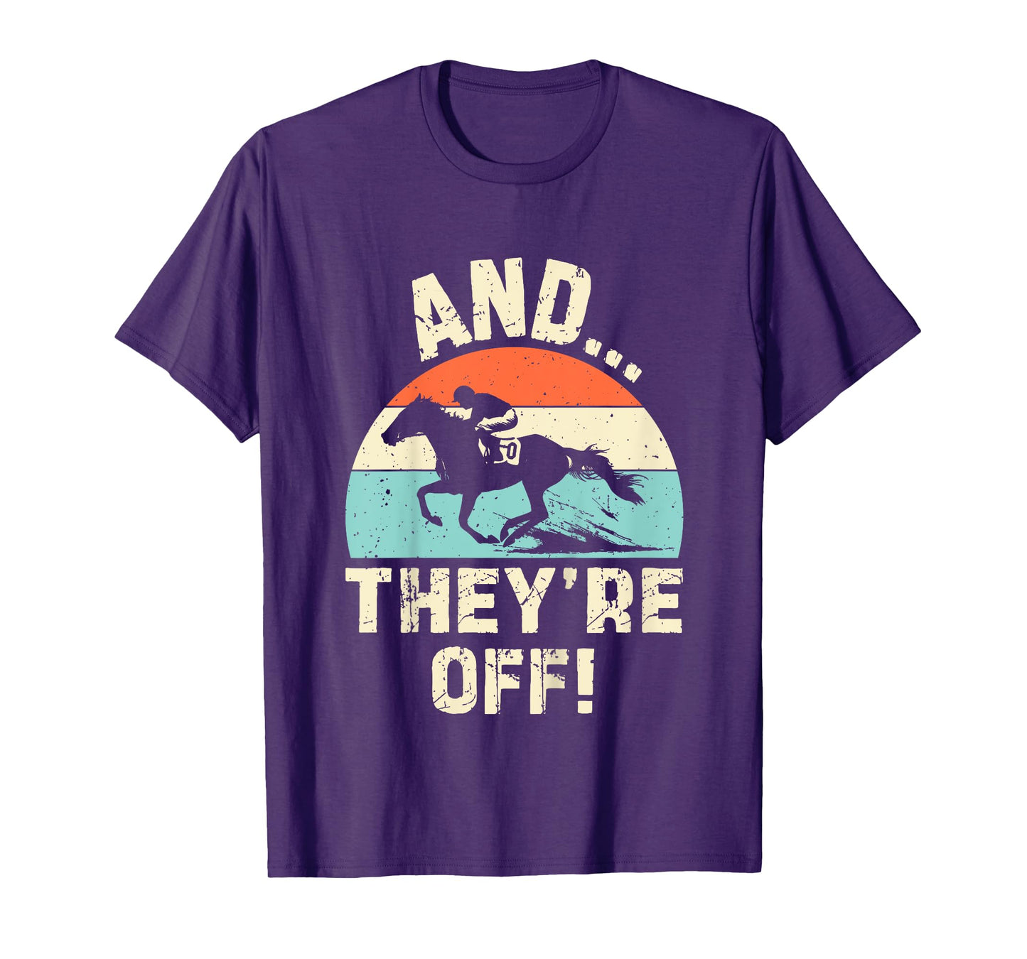 Kids Horse Racing Shirt Kids Toddler Boys Girls And Theyre Off T-Shirt