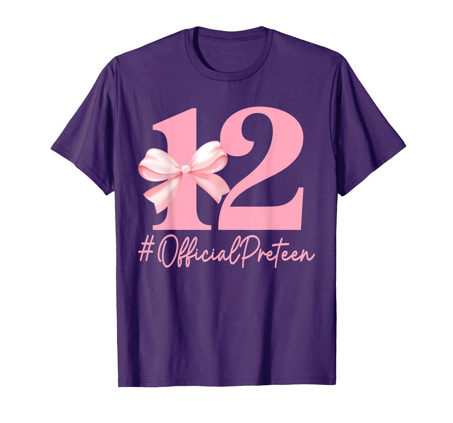 Birthday Girl Pink Coquette Bow 12 Year Old Aesthetic Girly T-Shirt
