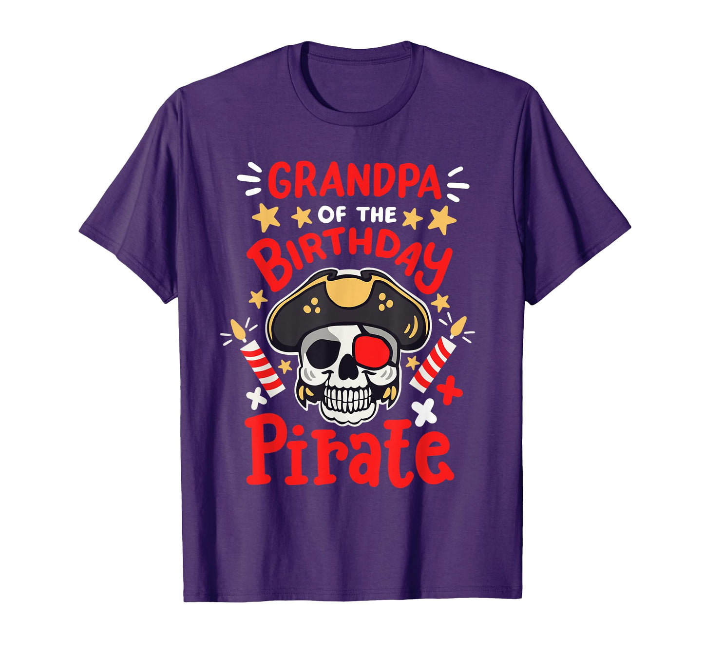 Grandpa Of The Birthday Pirate Party Family Matching Men T-Shirt