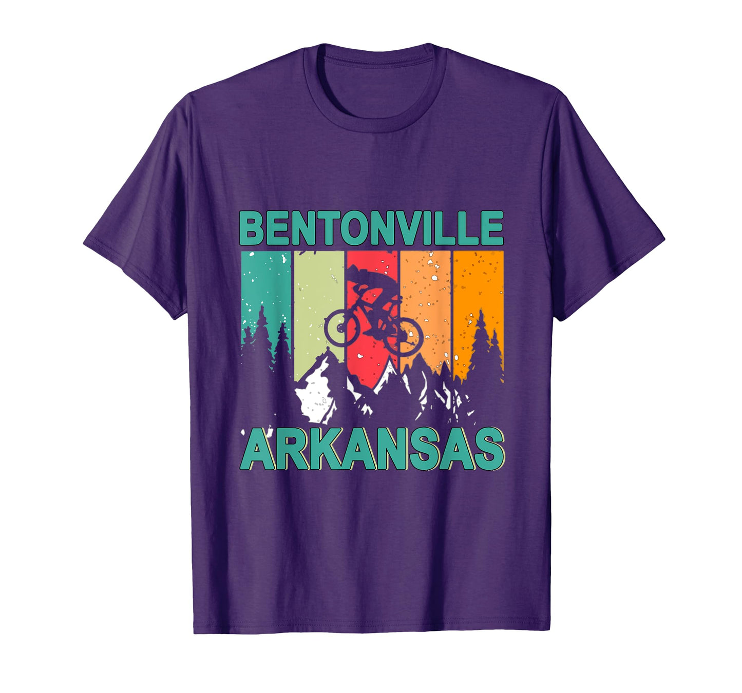 Bentonville Arkansas Vintage Retro 70s Mountain Biking T-Shirt