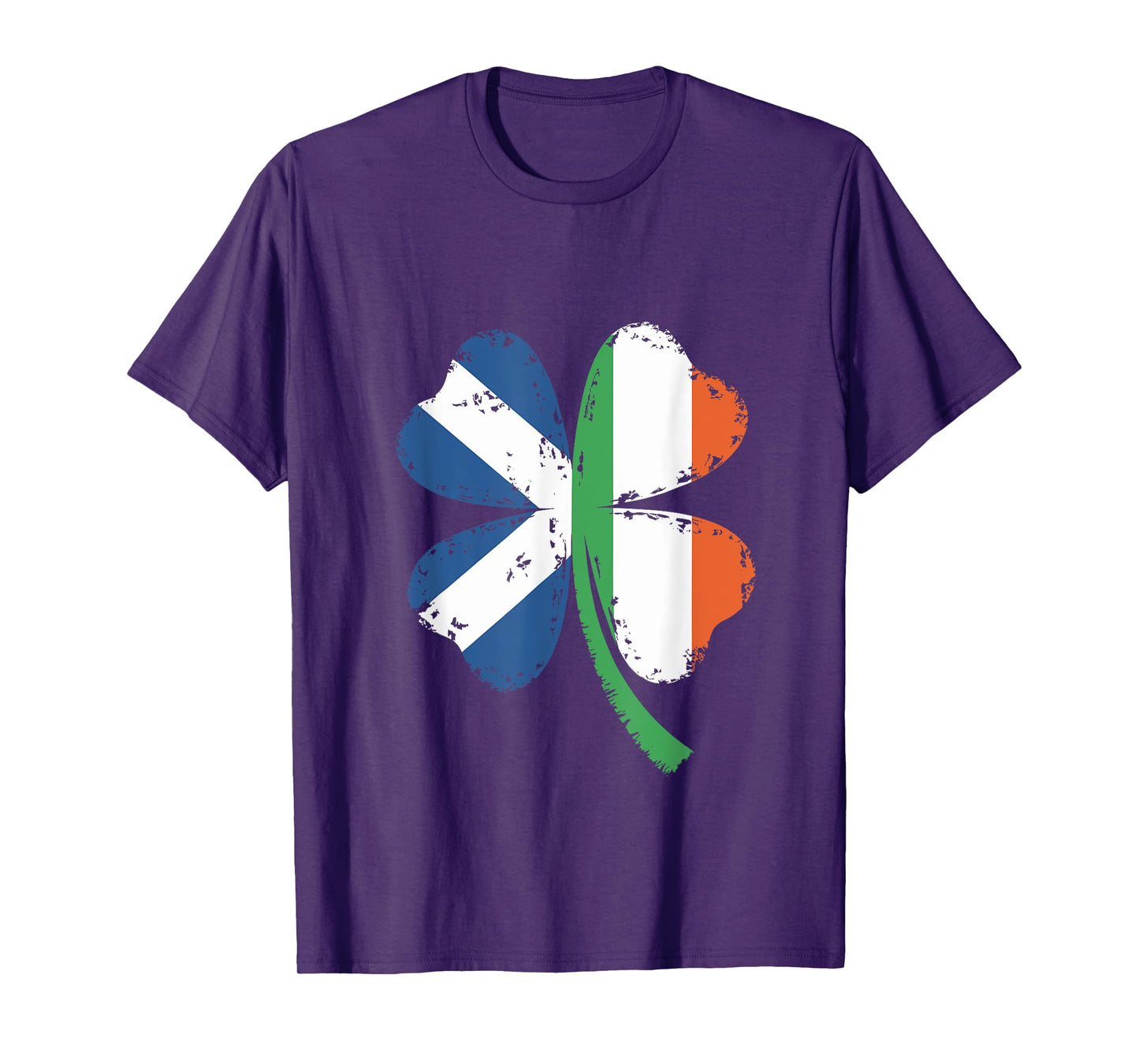 Irish Scottish Flag Shamrock Vintage St Patricks Day T-Shirt