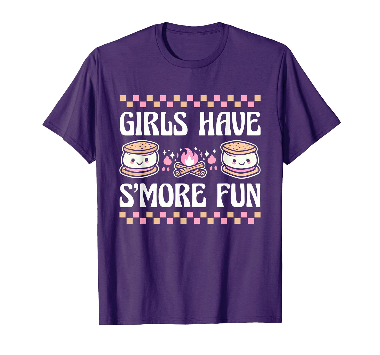 Girls Have Smore Fun Camping Friends Camp Women Girl Kids T-Shirt