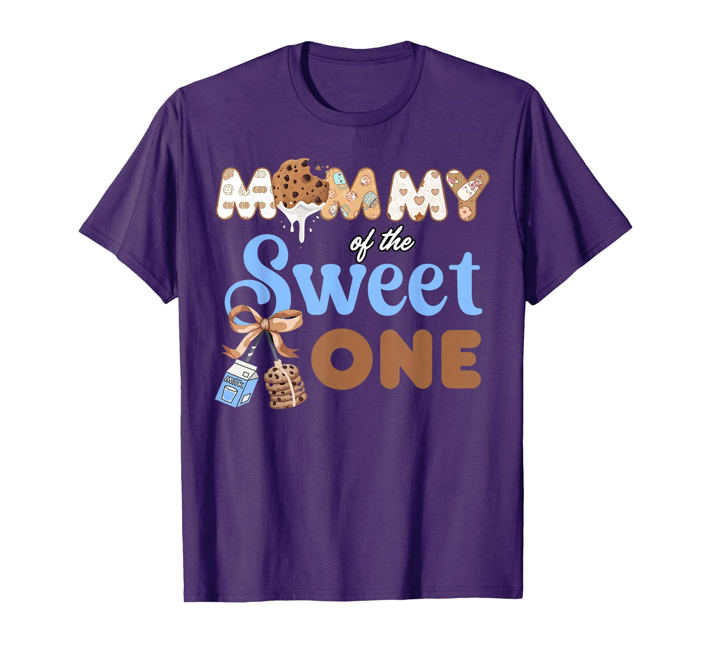 Mommy Of the Sweet One Cookies and Milk 1st Birthday T-Shirt