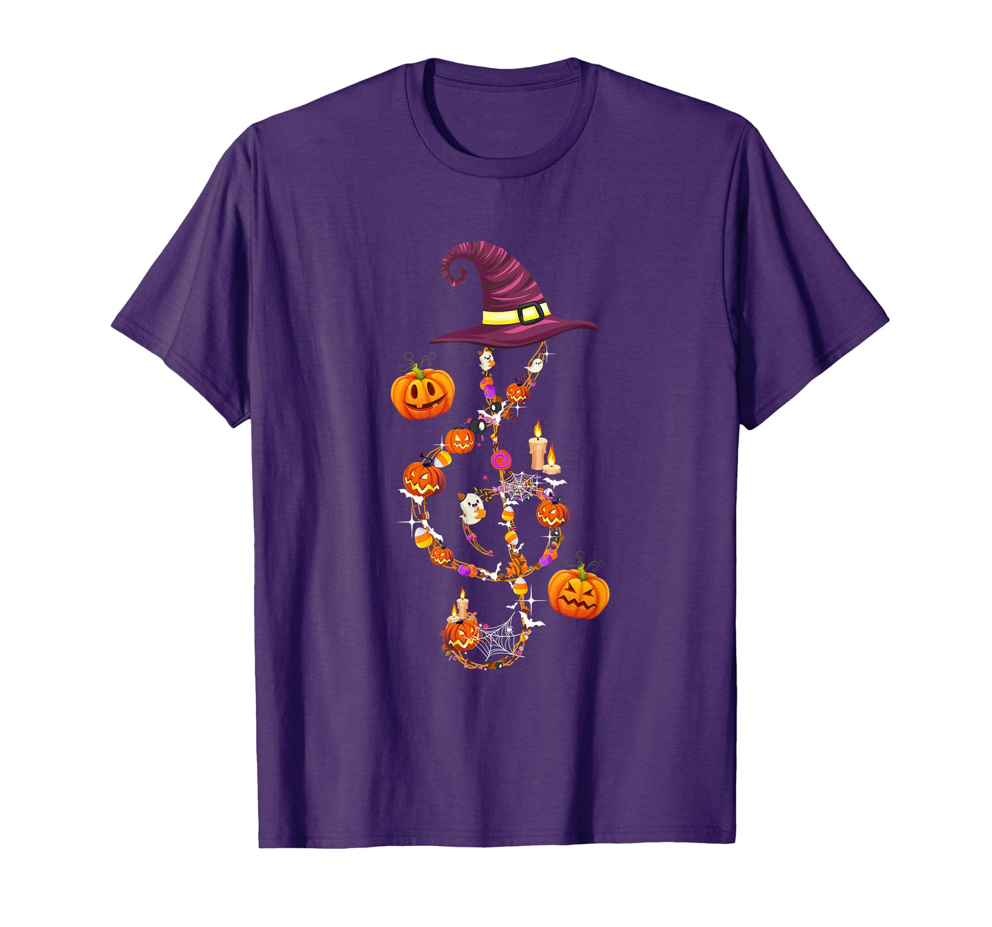 Music Note Symbol Halloween Clef Musical Teacher Music Lover T-Shirt for Men Women Kids