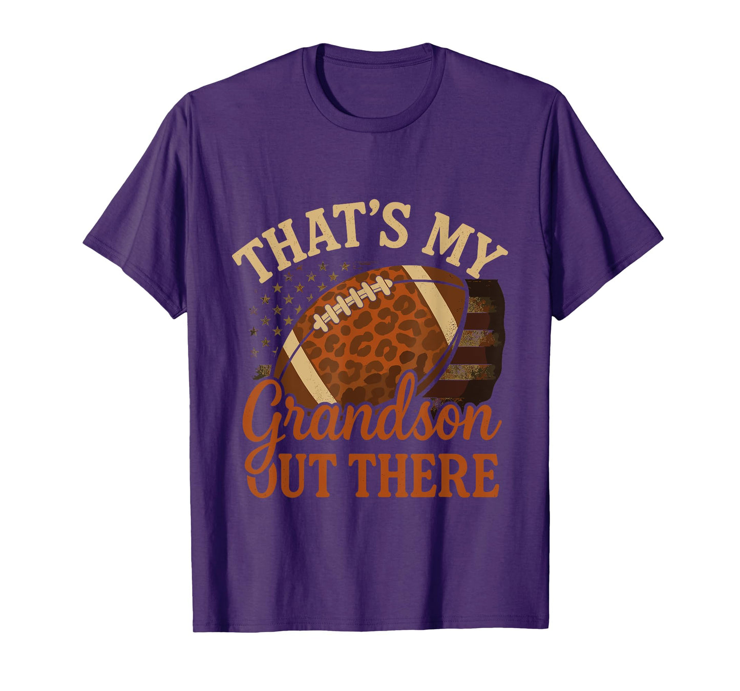 Vintage That's My Grandson Out There Women Football Grandma T-Shirt