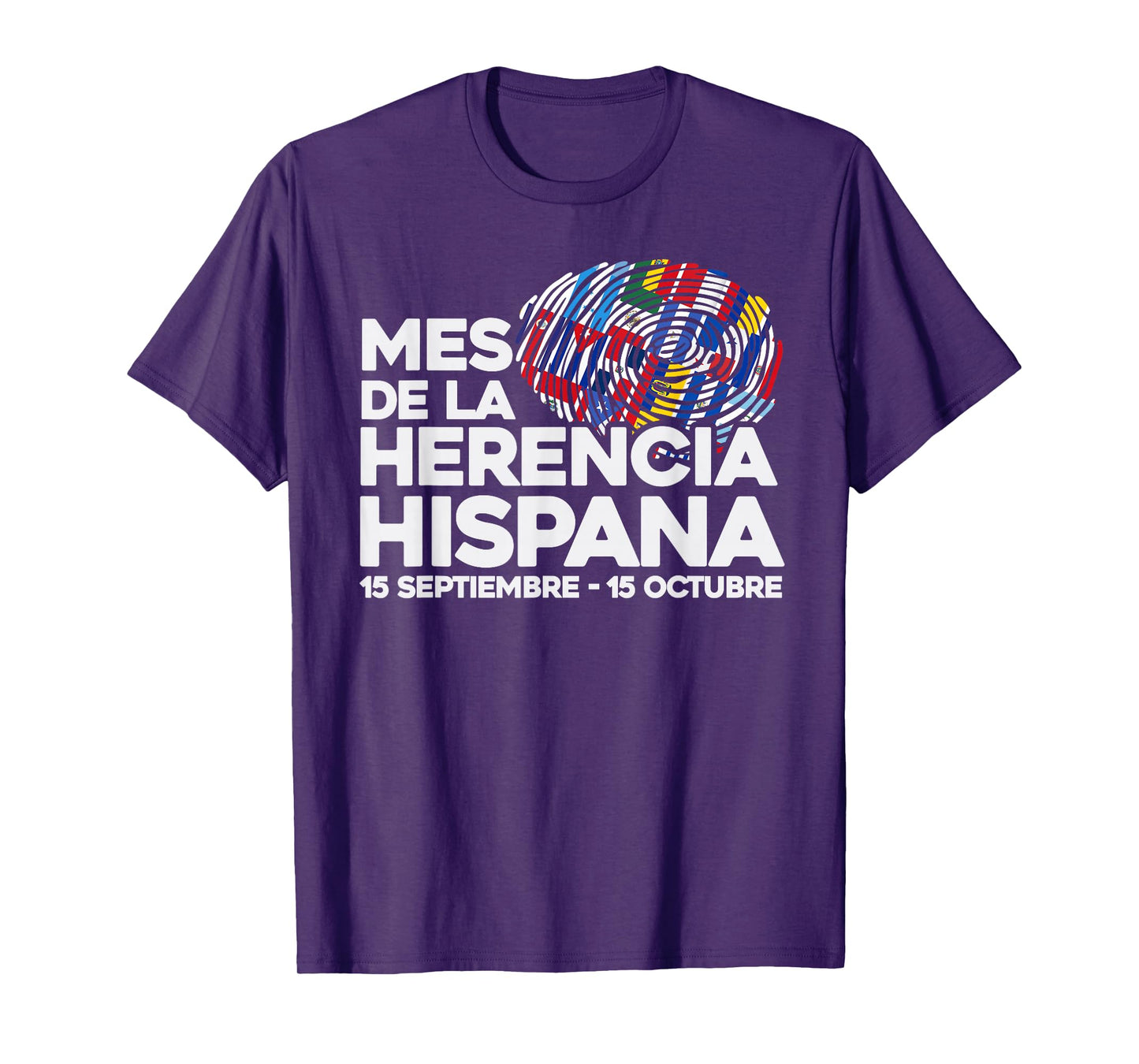 Mes De La Herencia Hispana Fingerprint Hispanic Heritage T-Shirt
