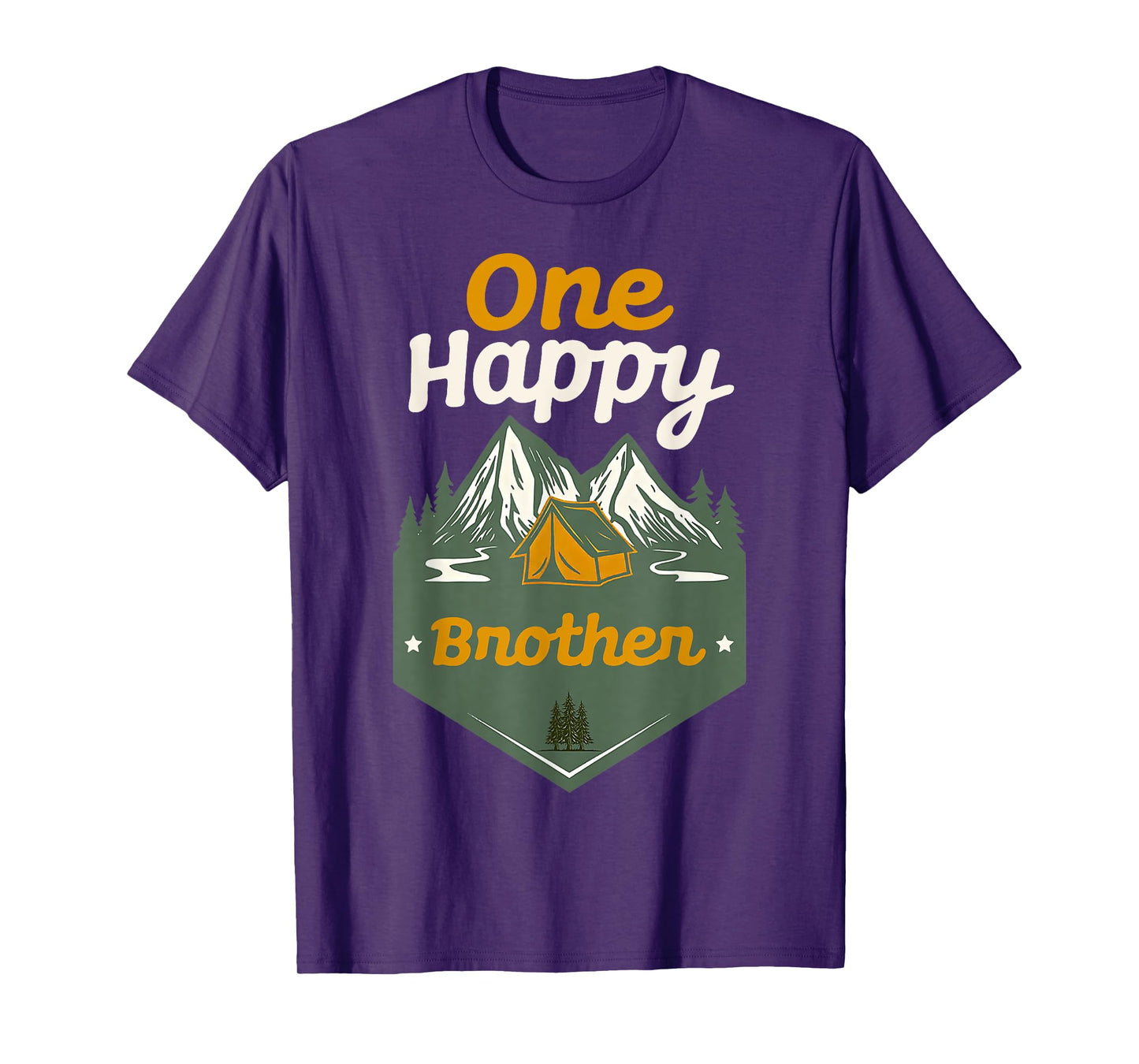 One Happy Mama Camper Birthday Family Matching Boy Brother T-Shirt