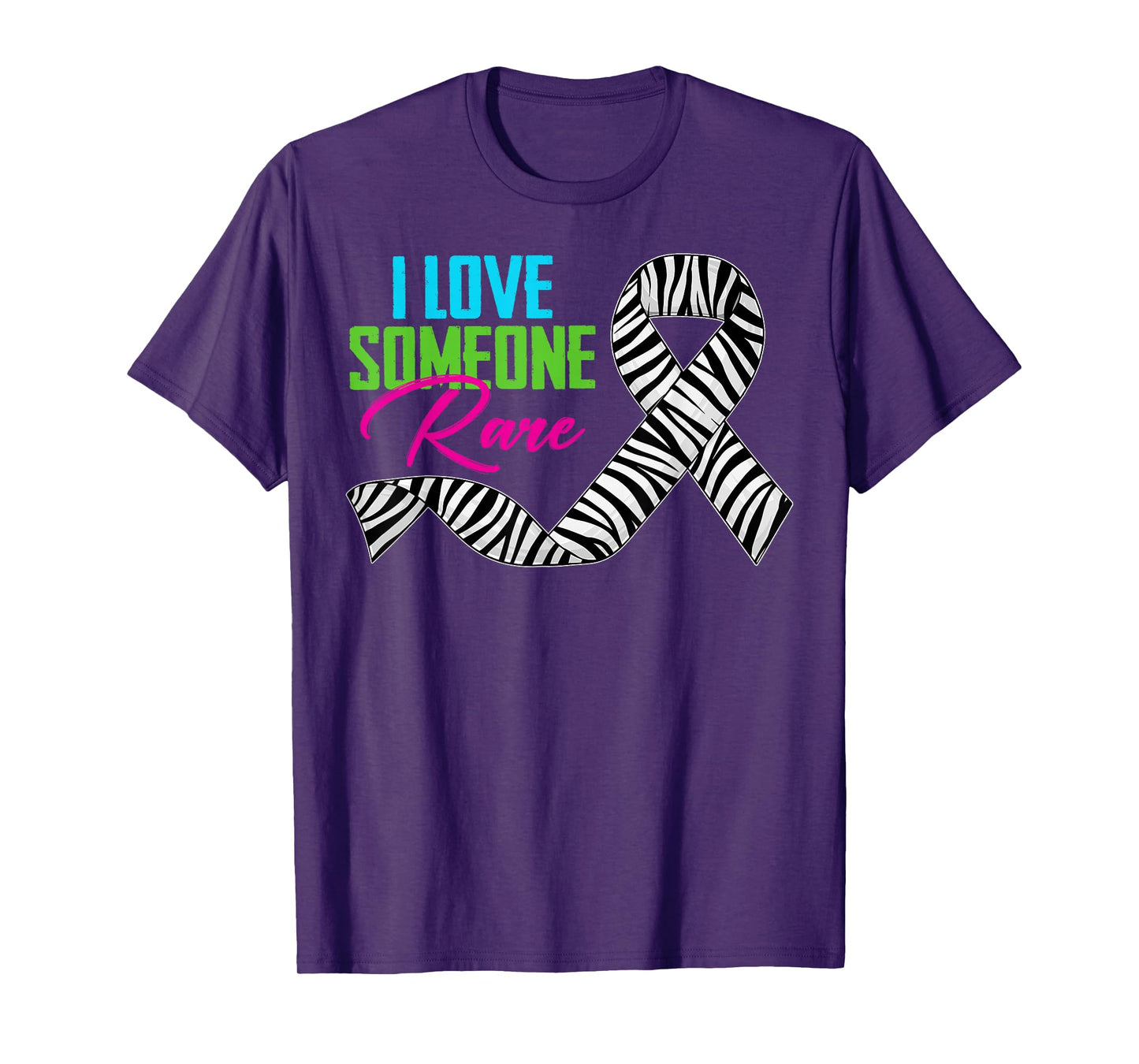 I Love Someone Rare Rare Disease Awareness Day Zebra Ribbon T-Shirt