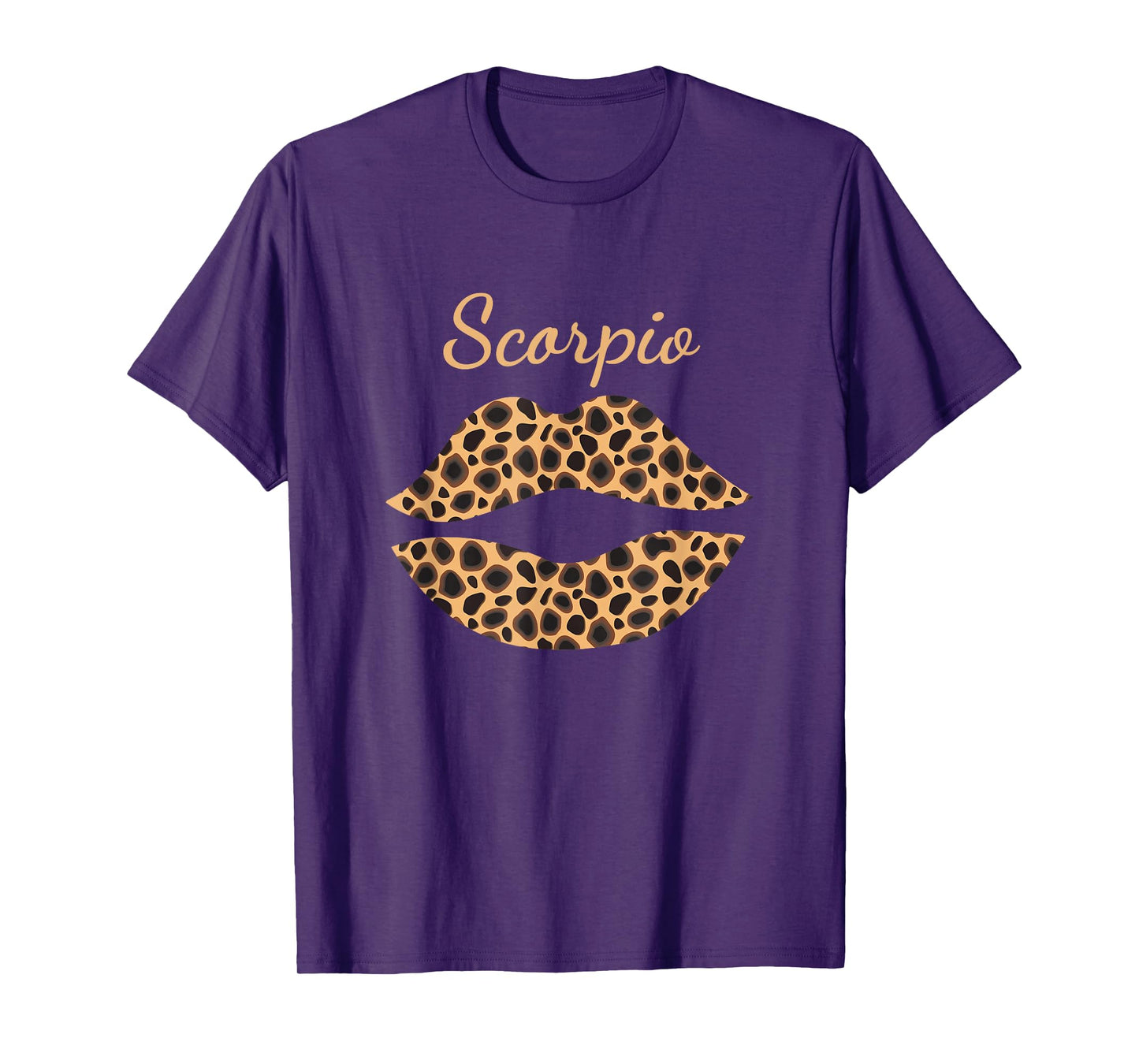 Scorpio Leopard Lips Queen Zodiac Birthday T-Shirt