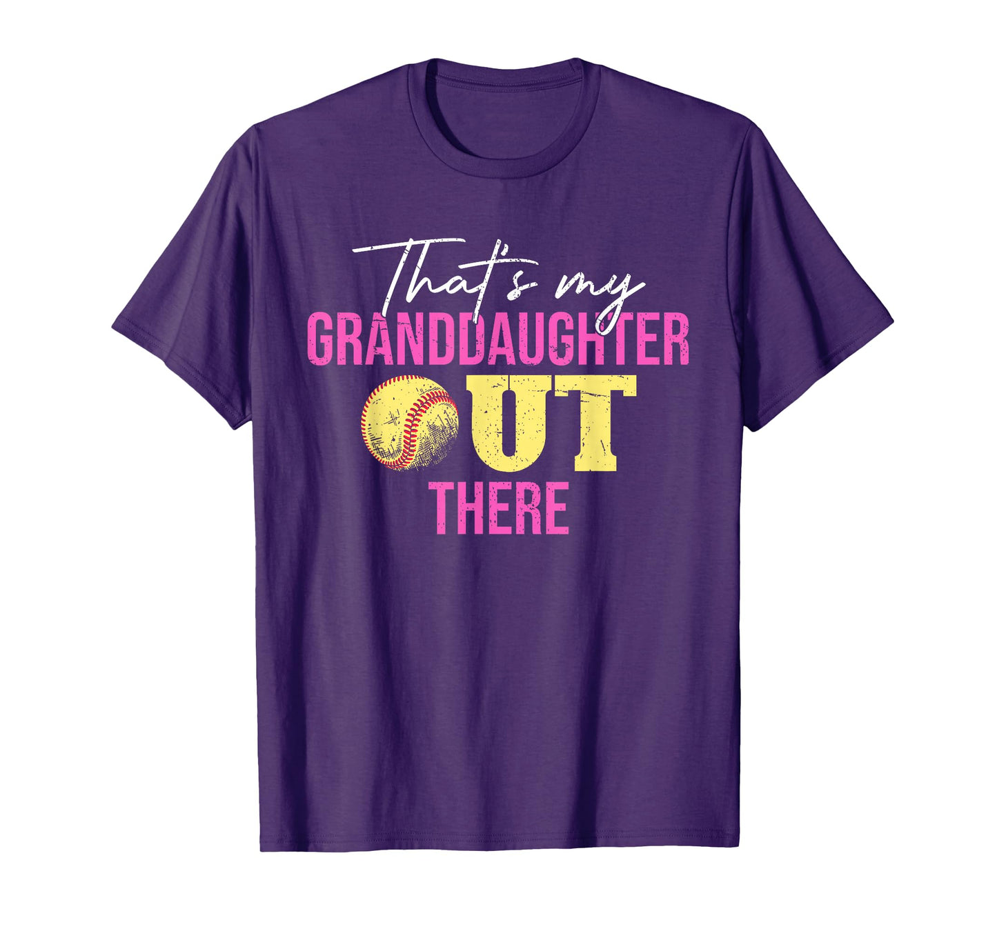 Thats My Granddaughter Out There Grandparents Softball T-Shirt