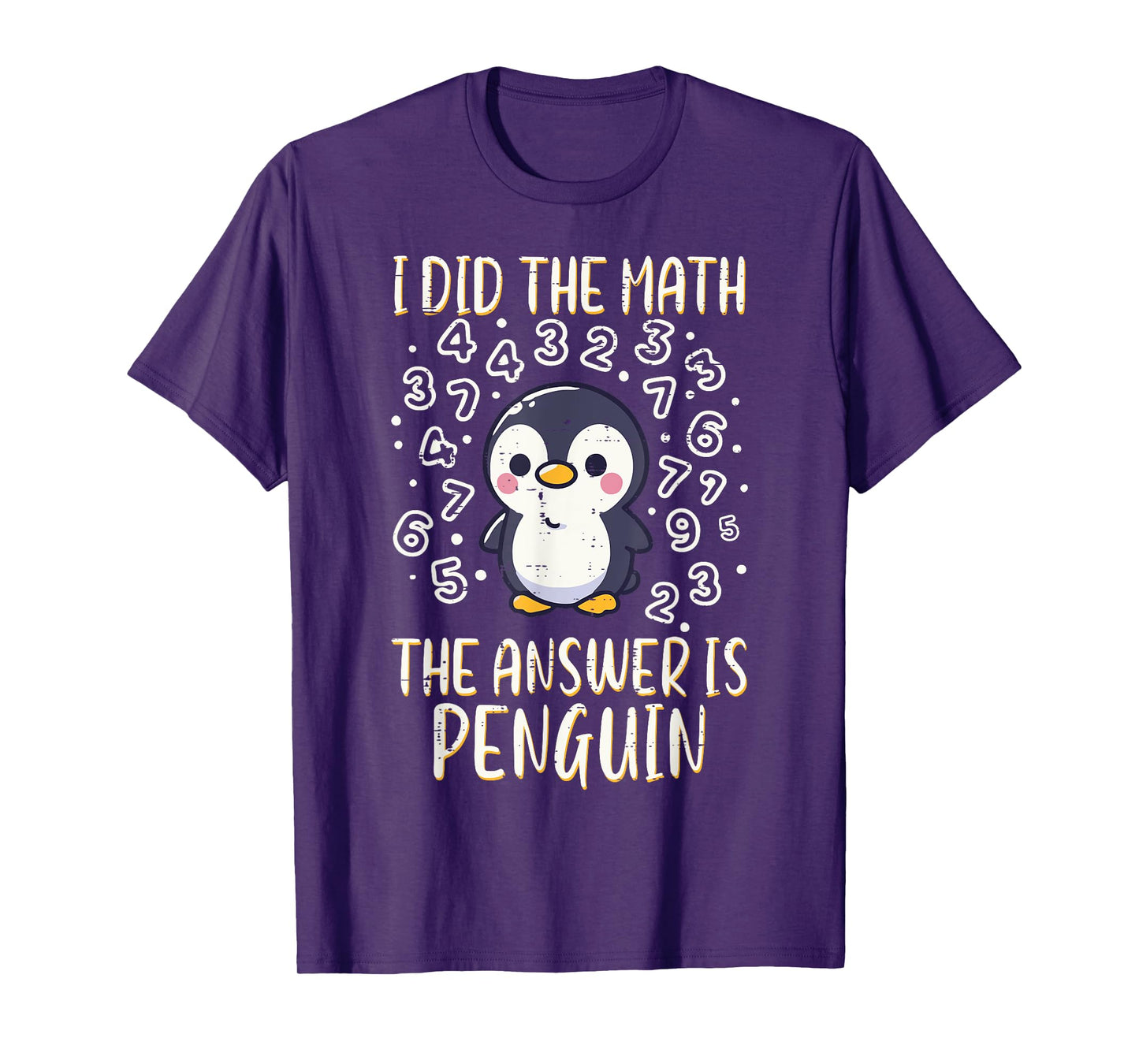 I Did Math Answer Penguin Cute Boys Girls Kids Toddler Women T-Shirt