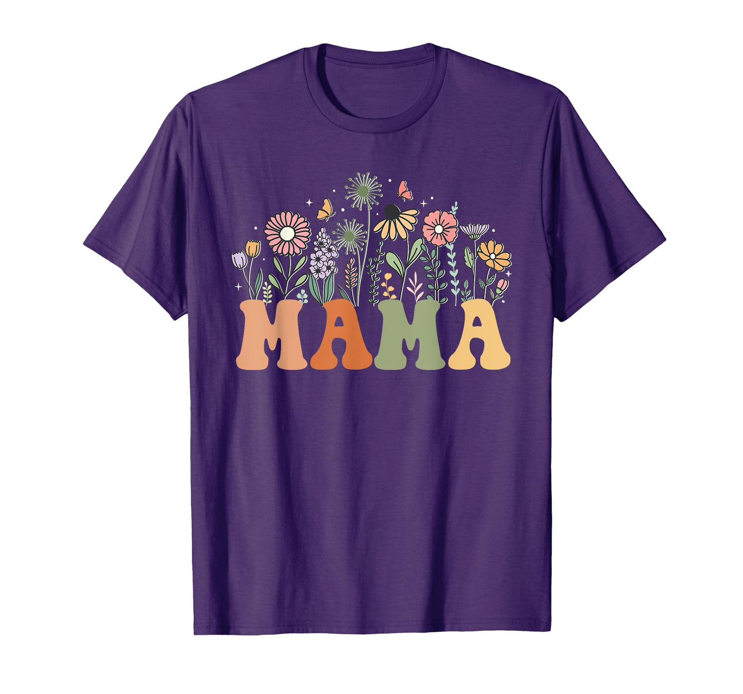 Mama Wildflower Floral Birthday Baby Shower New Mama T-Shirt