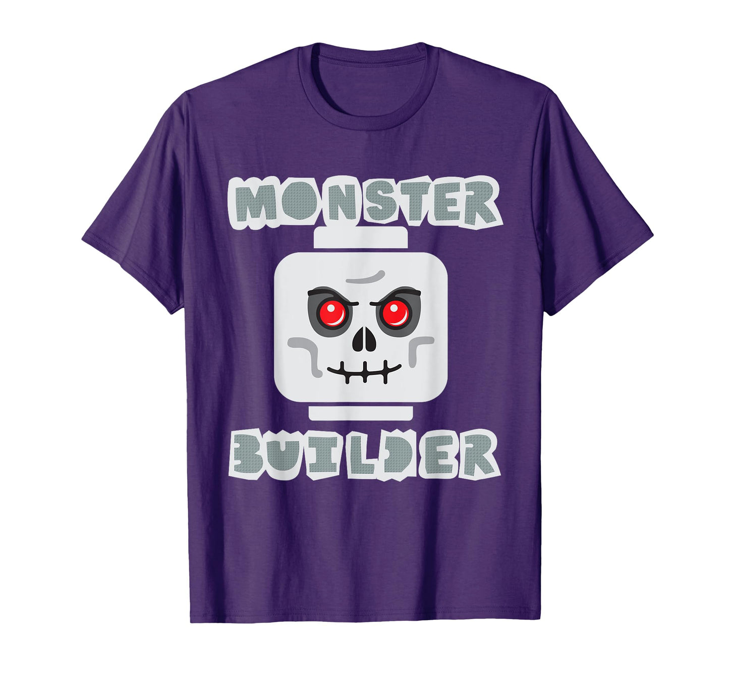 Halloween Building Bricks Monster Builder Skull Head funny T-Shirt