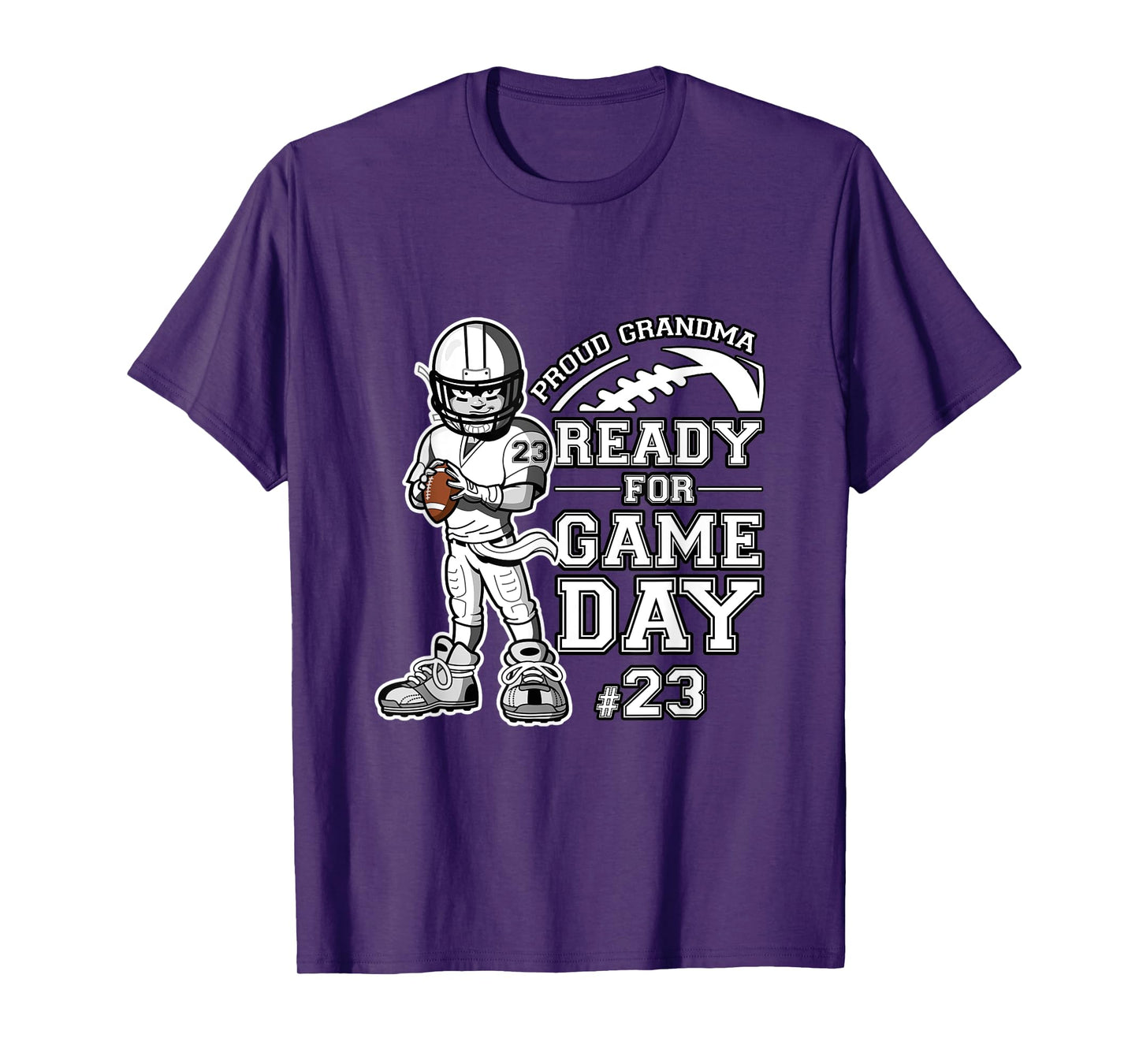 Custom Proud Football Grandma Number 23 Personalized Women T-Shirt