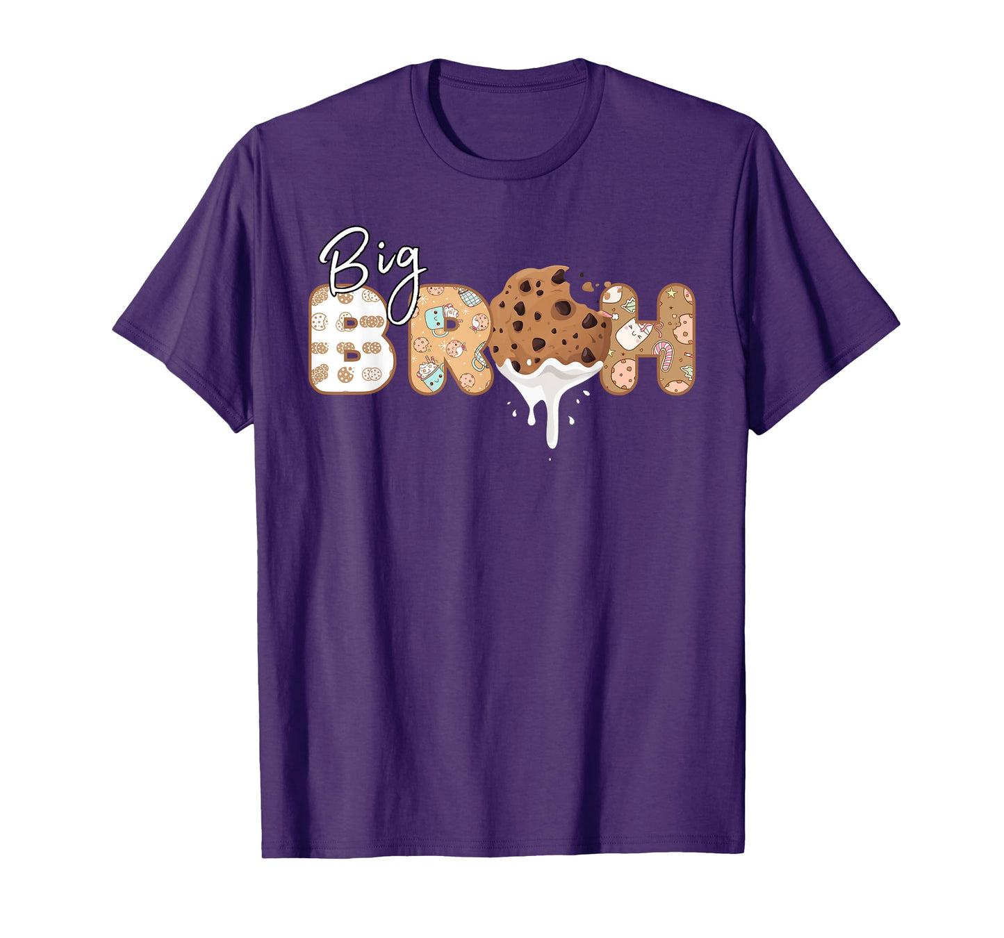 Big Bruh Cookies and Milk 1st Birthday Funny Cookies Milk T-Shirt