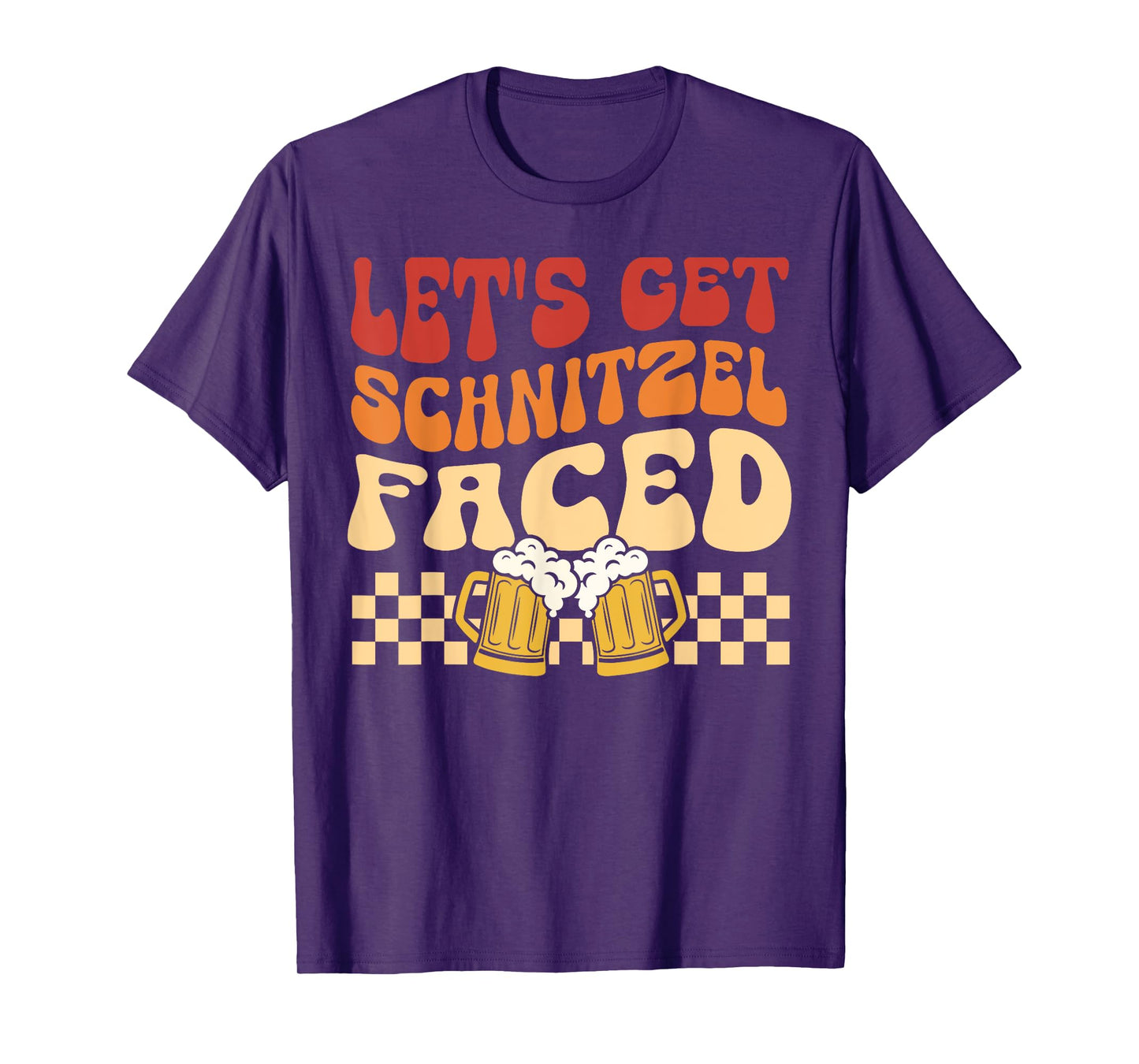 Let's Get Schnitzel Faced German Beer Oktoberfest Funny T-Shirt