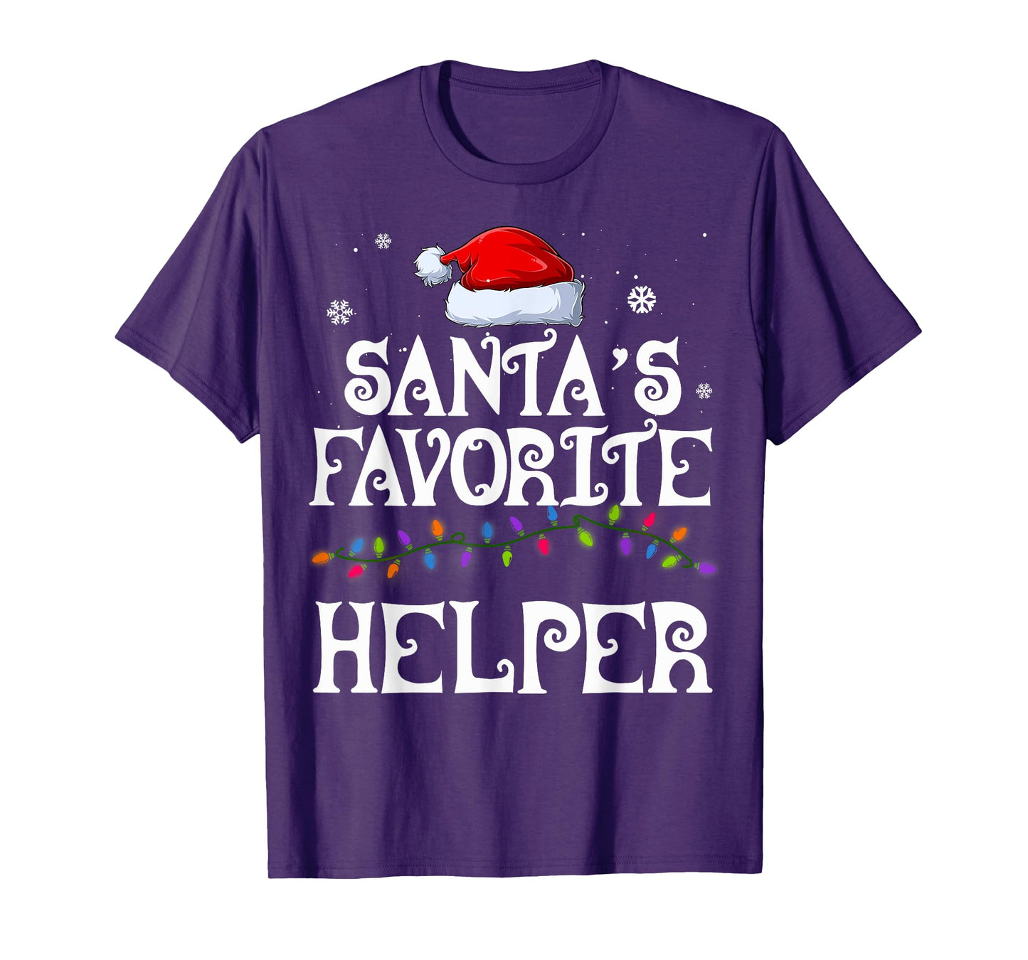 Funny Santa's Favorite Helper Family Matching Christmas T-Shirt