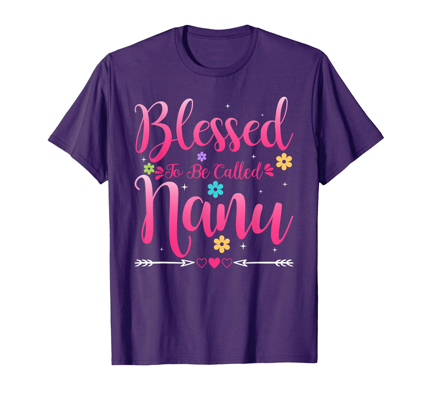 Womens Blessed To Be Called Nanu Heart Mother's Day Nanu T-Shirt