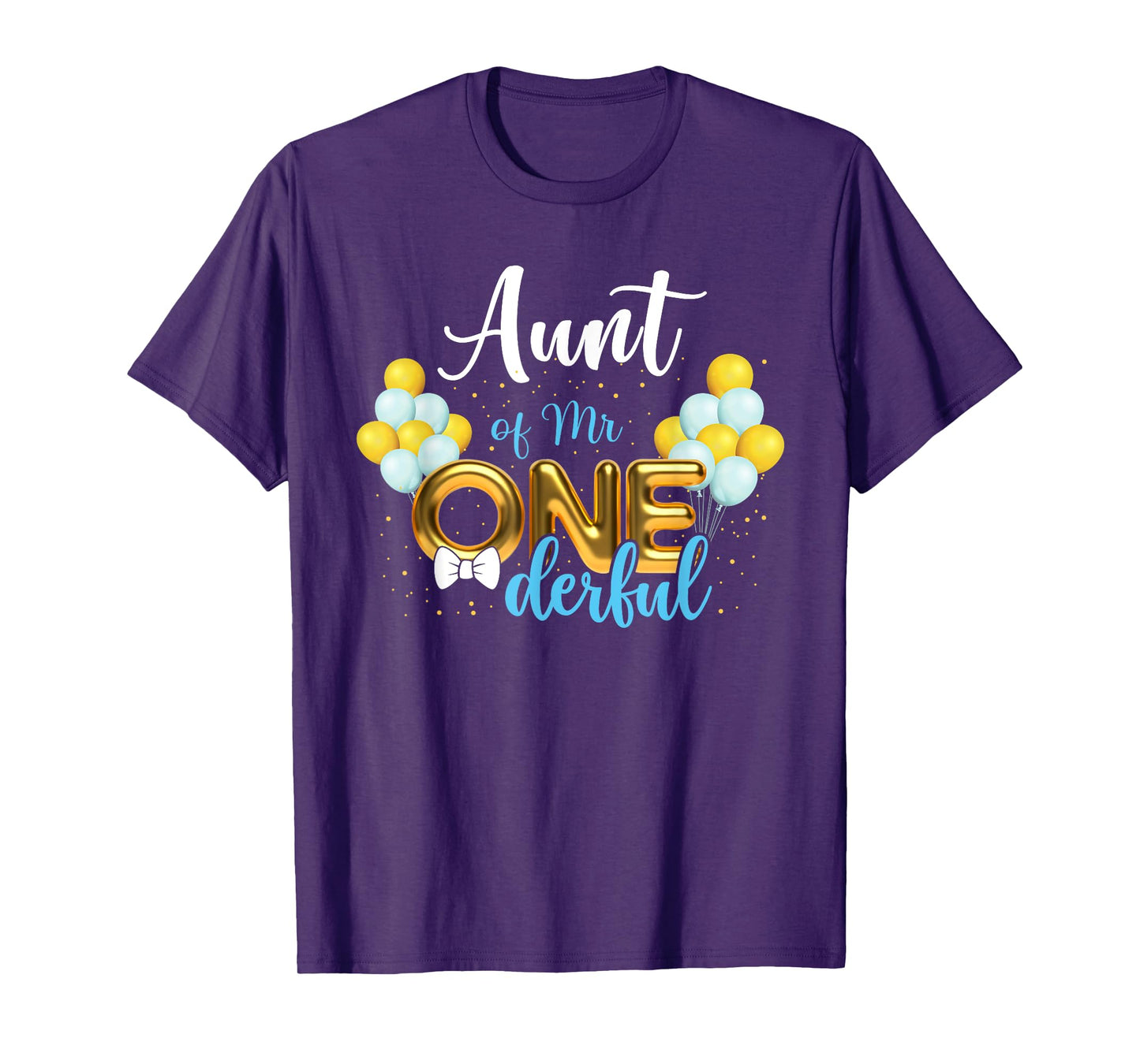 Aunt of Mr Onederful 1st Birthday First One-Derful T-Shirt