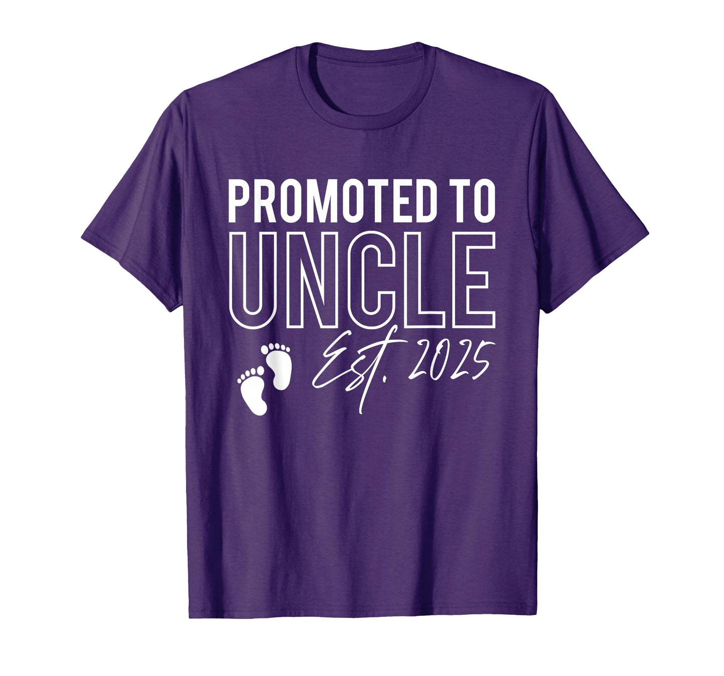 Promoted To Uncle Est. 2025 Baby Announcement New Uncle T-Shirt