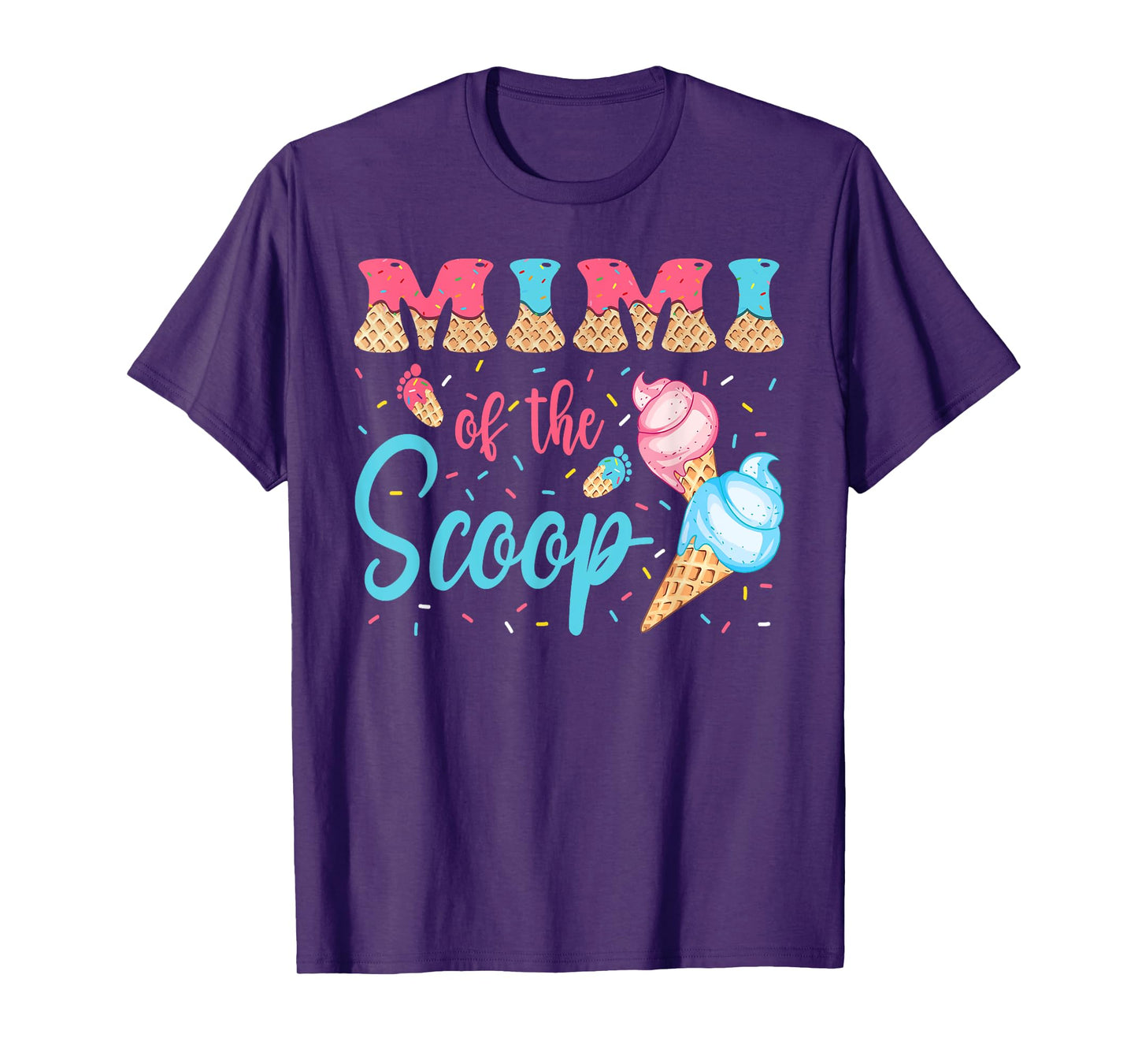 Mimi Of The Scoop Ice Cream Gender Reveal Baby Shower T-Shirt