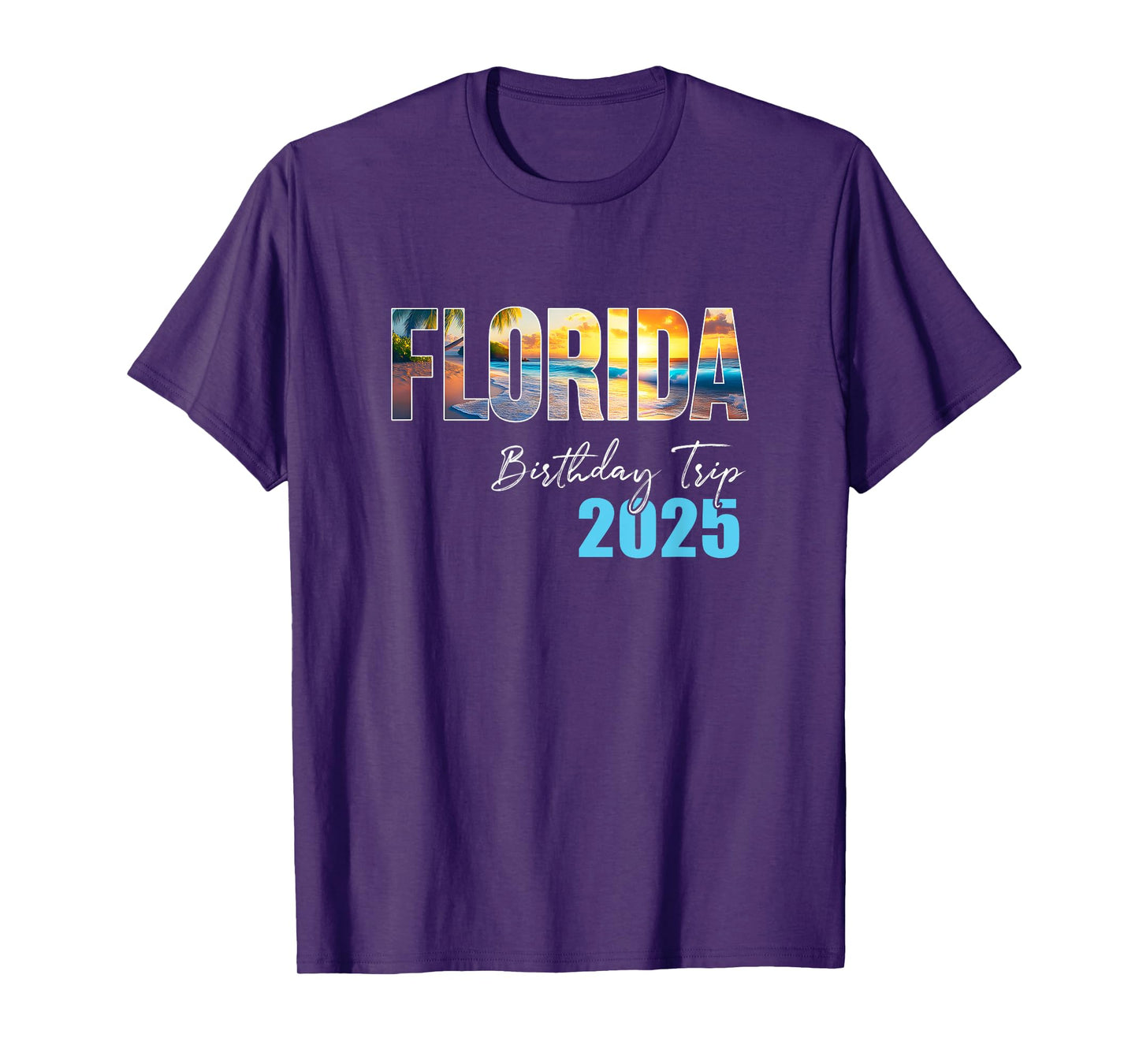 Florida Birthday Trip 2025 Vacation Party Crew Cruise T-Shirt