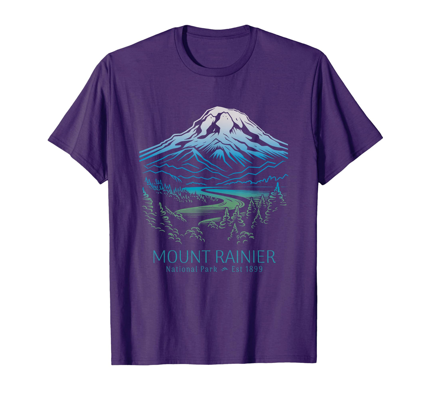 Mt. Rainier National Park Hiking Camping Mountain Souvenir T-Shirt
