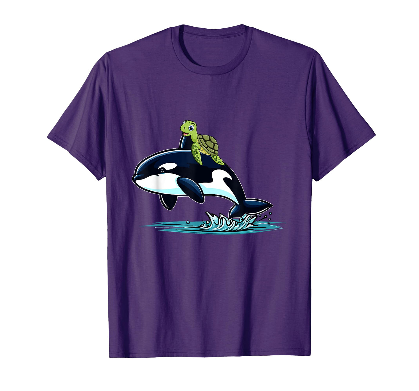 Turtle Riding Orca Costume Sea Animal Lover Kids Toddler T-Shirt