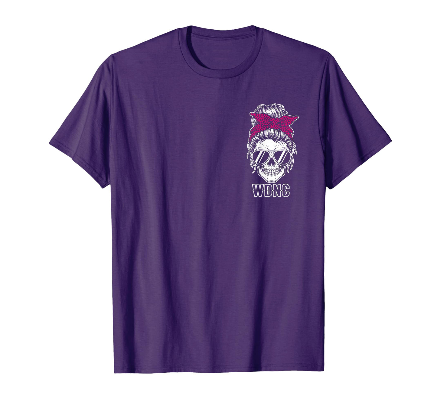Proud Member of We Do Not Care Club WDNC Skeleton Messy Bun T-Shirt