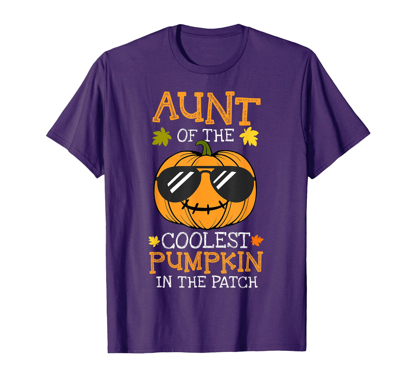 Aunt Of The Coolest Pumpkin In The Patch Halloween Womens T-Shirt